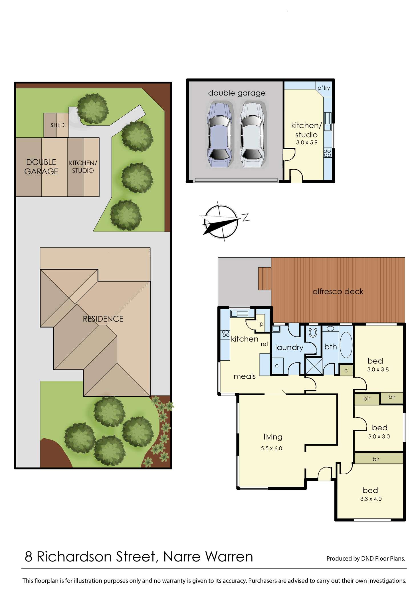 Floorplan of Homely house listing, 8 Richardson Street, Narre Warren VIC 3805