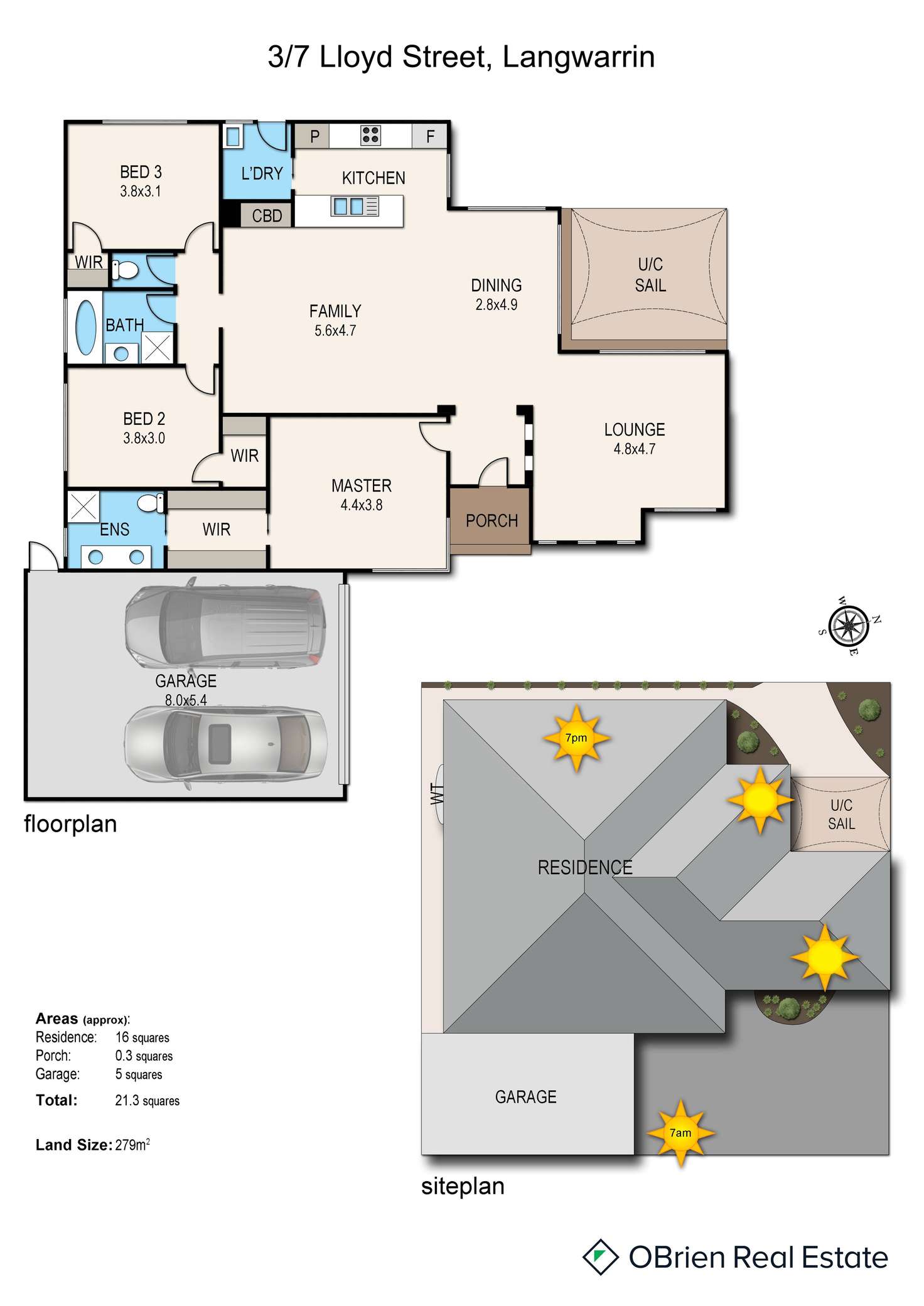 Floorplan of Homely unit listing, 3/7 Lloyd Street, Langwarrin VIC 3910
