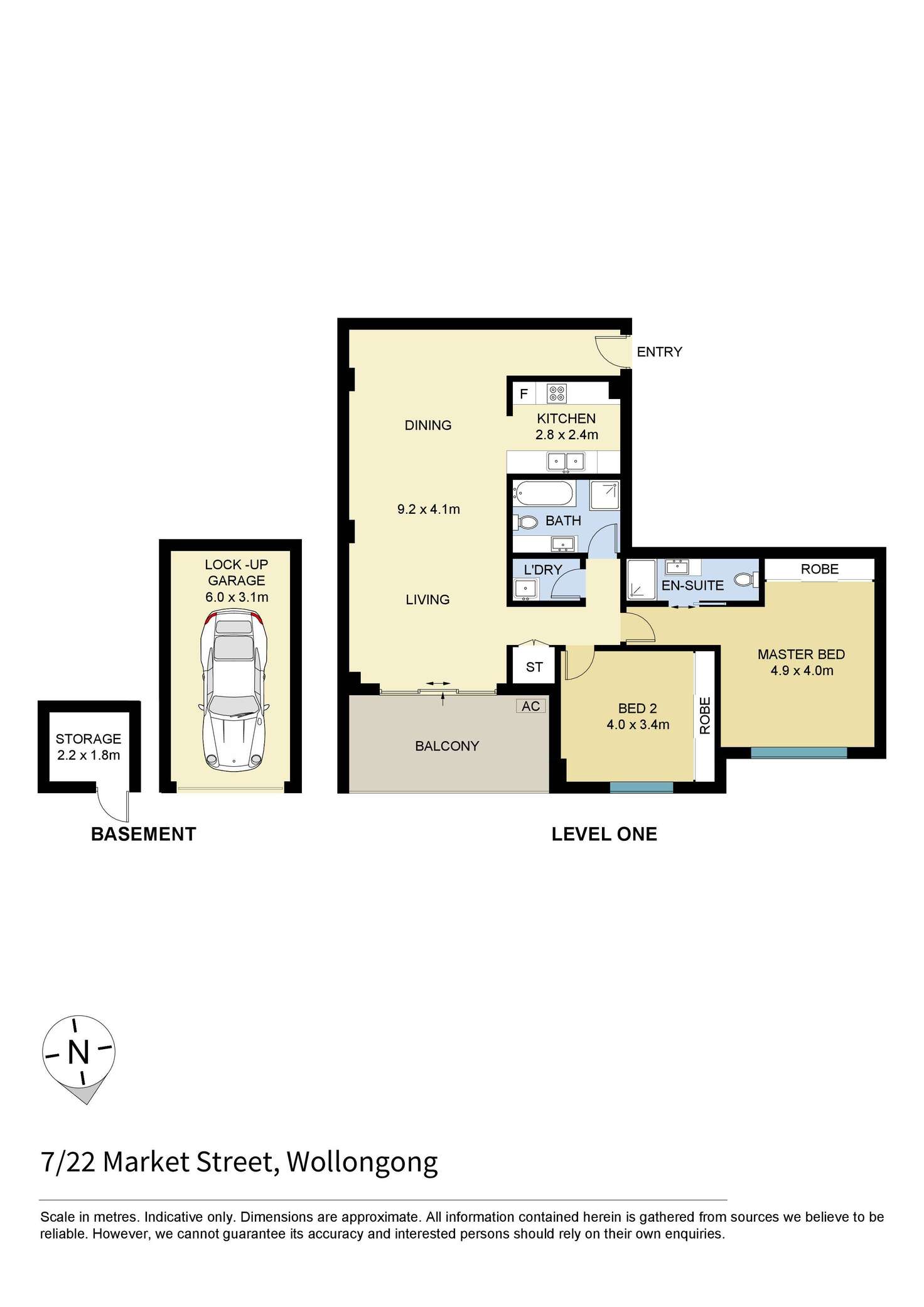 Floorplan of Homely apartment listing, 7/22 Market Street, Wollongong NSW 2500