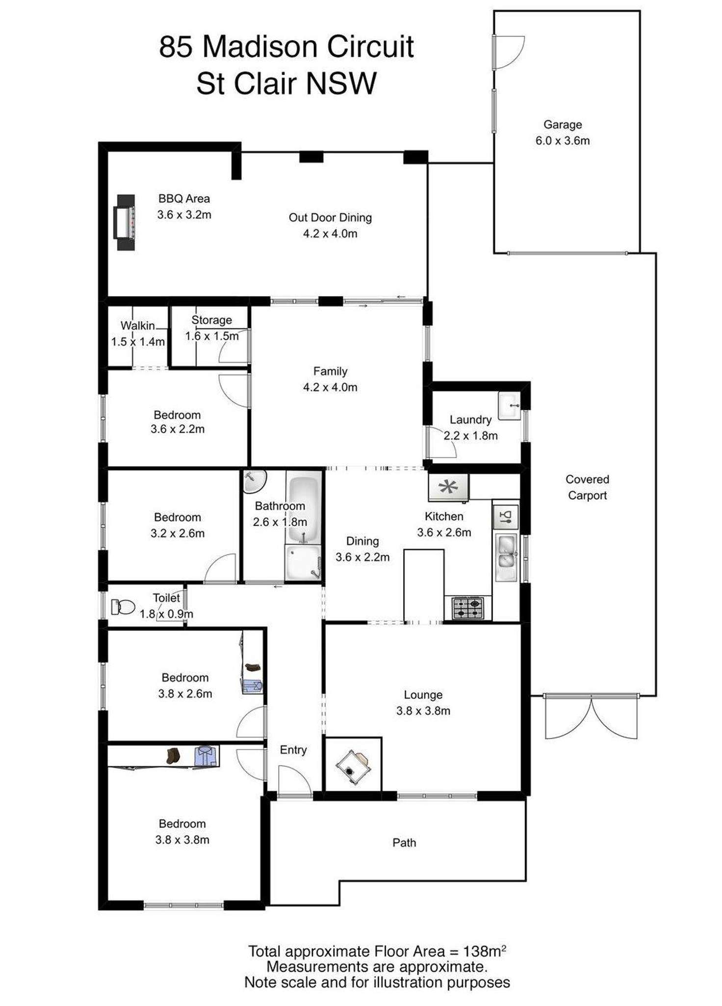 Floorplan of Homely house listing, 85 Madison Circuit, St Clair NSW 2759