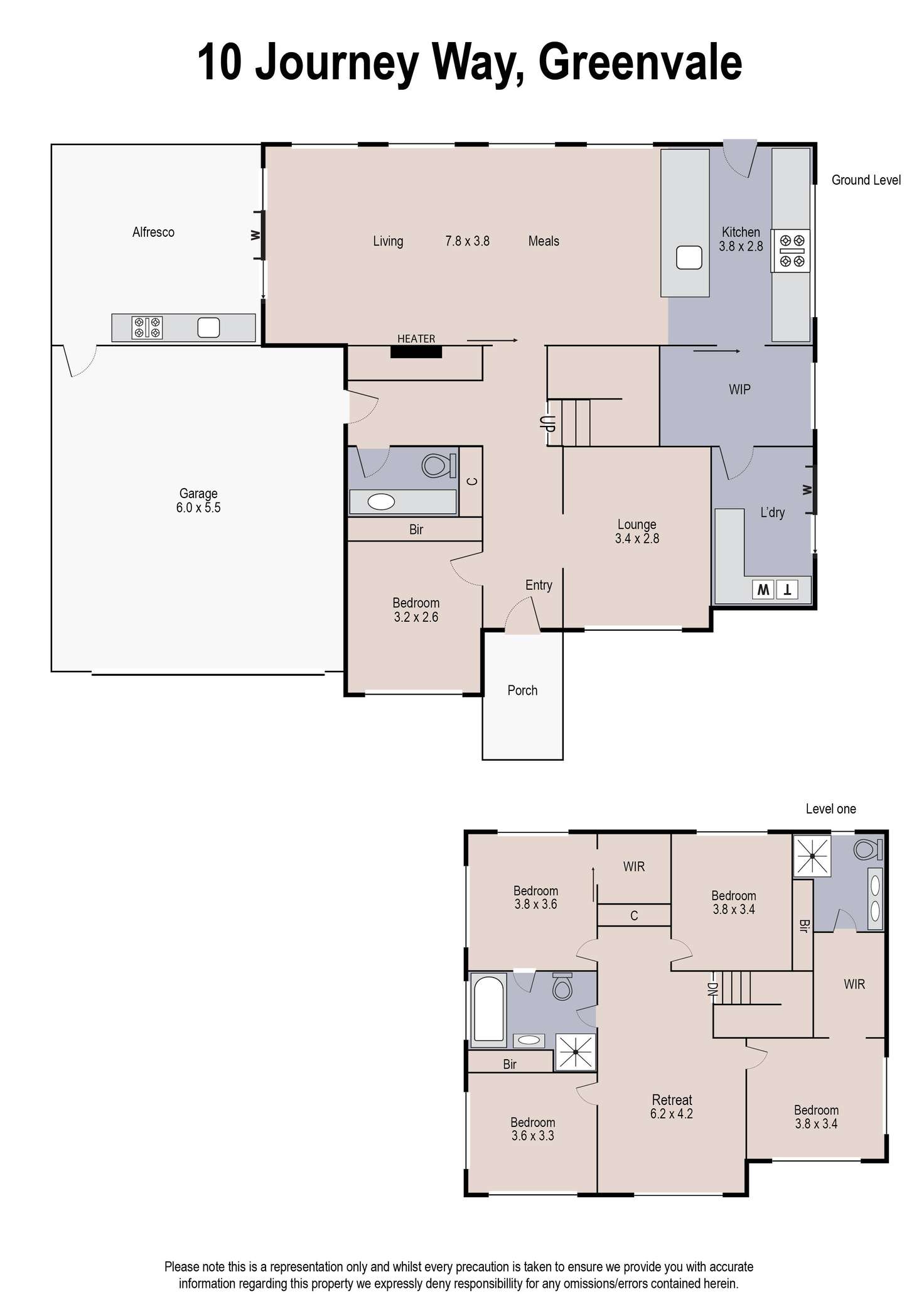 Floorplan of Homely house listing, 10 Journey Way, Greenvale VIC 3059