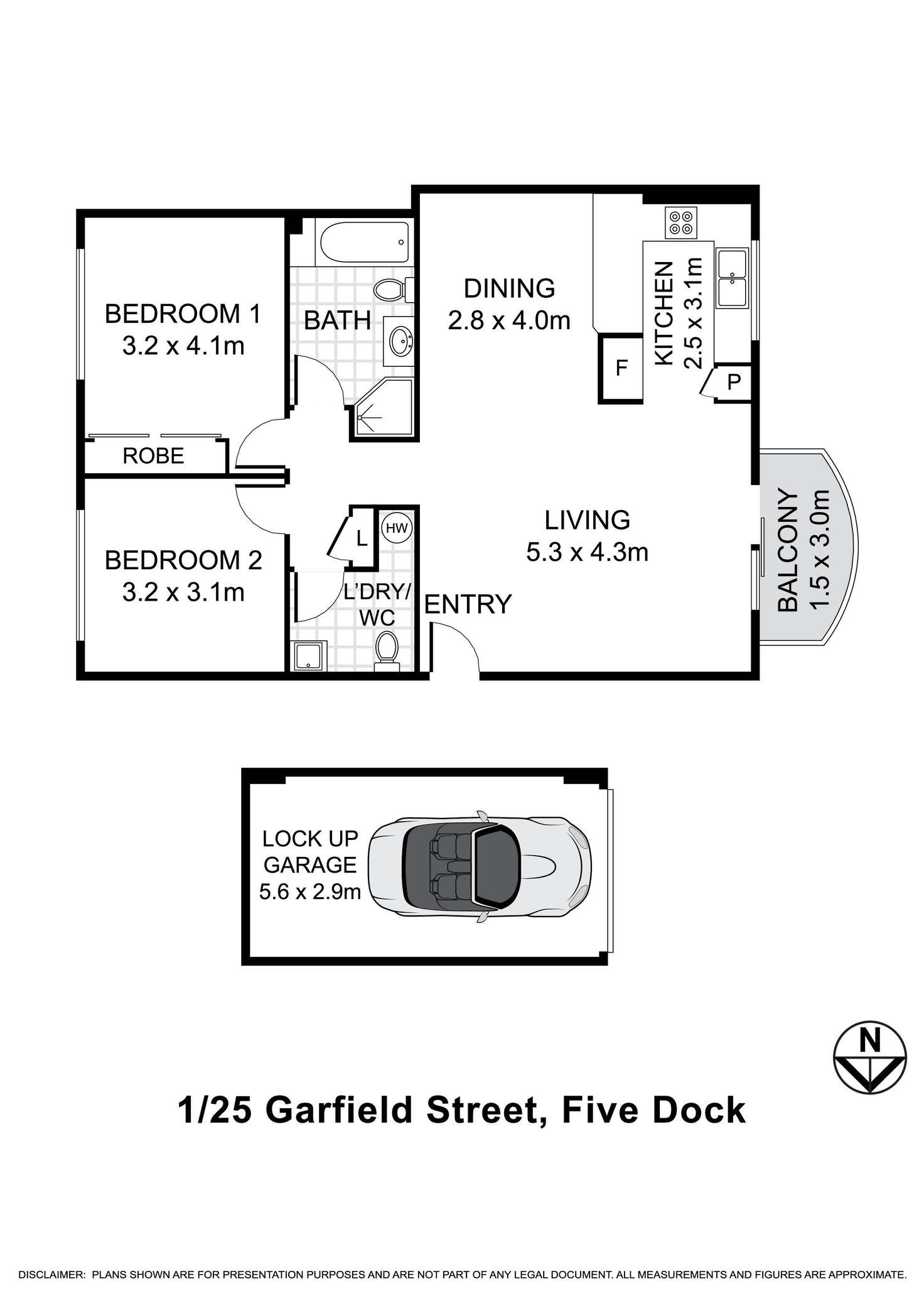 Floorplan of Homely apartment listing, 1/25-27 Garfield Street, Five Dock NSW 2046