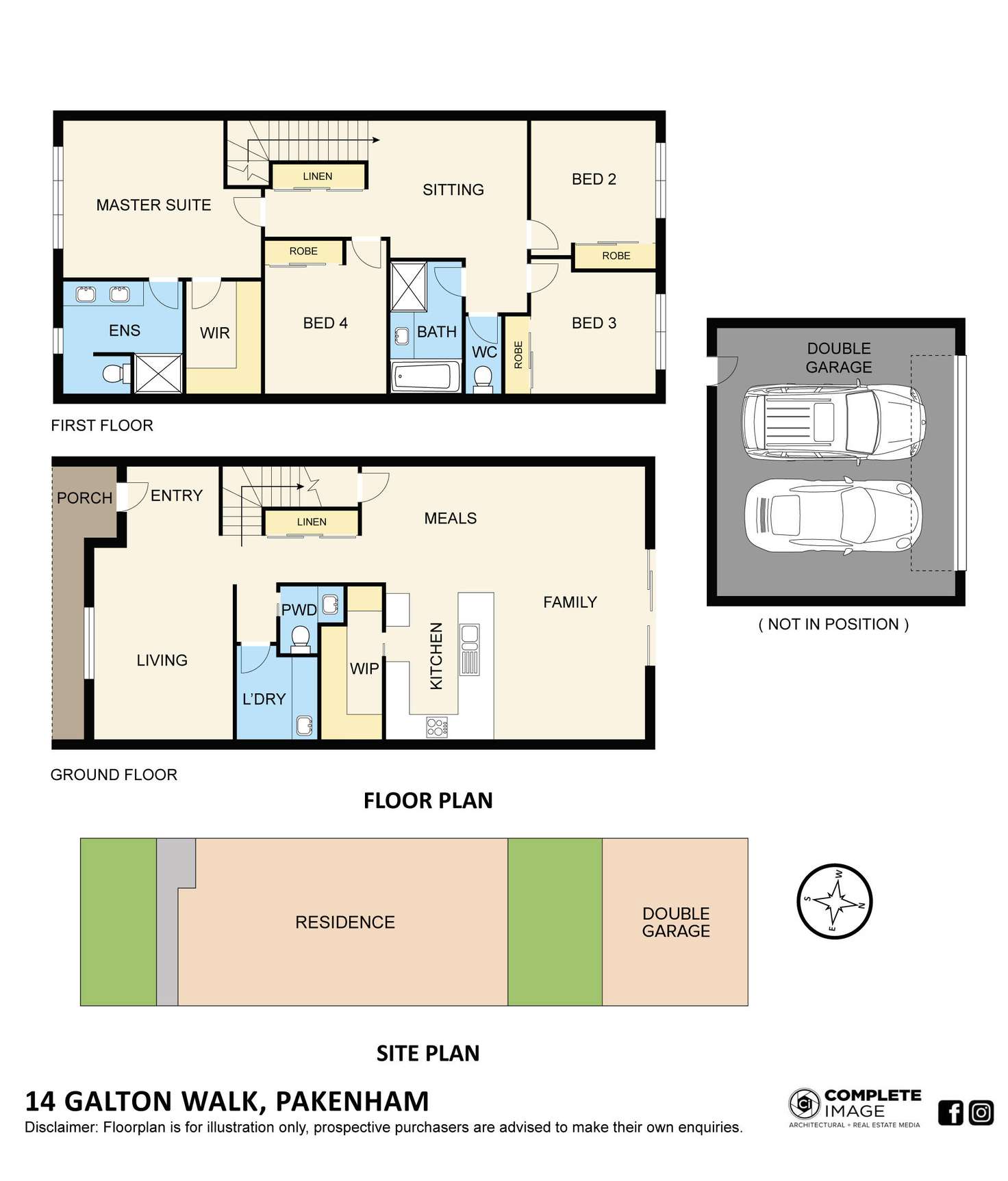 Floorplan of Homely townhouse listing, 6 Galton Walk, Pakenham VIC 3810