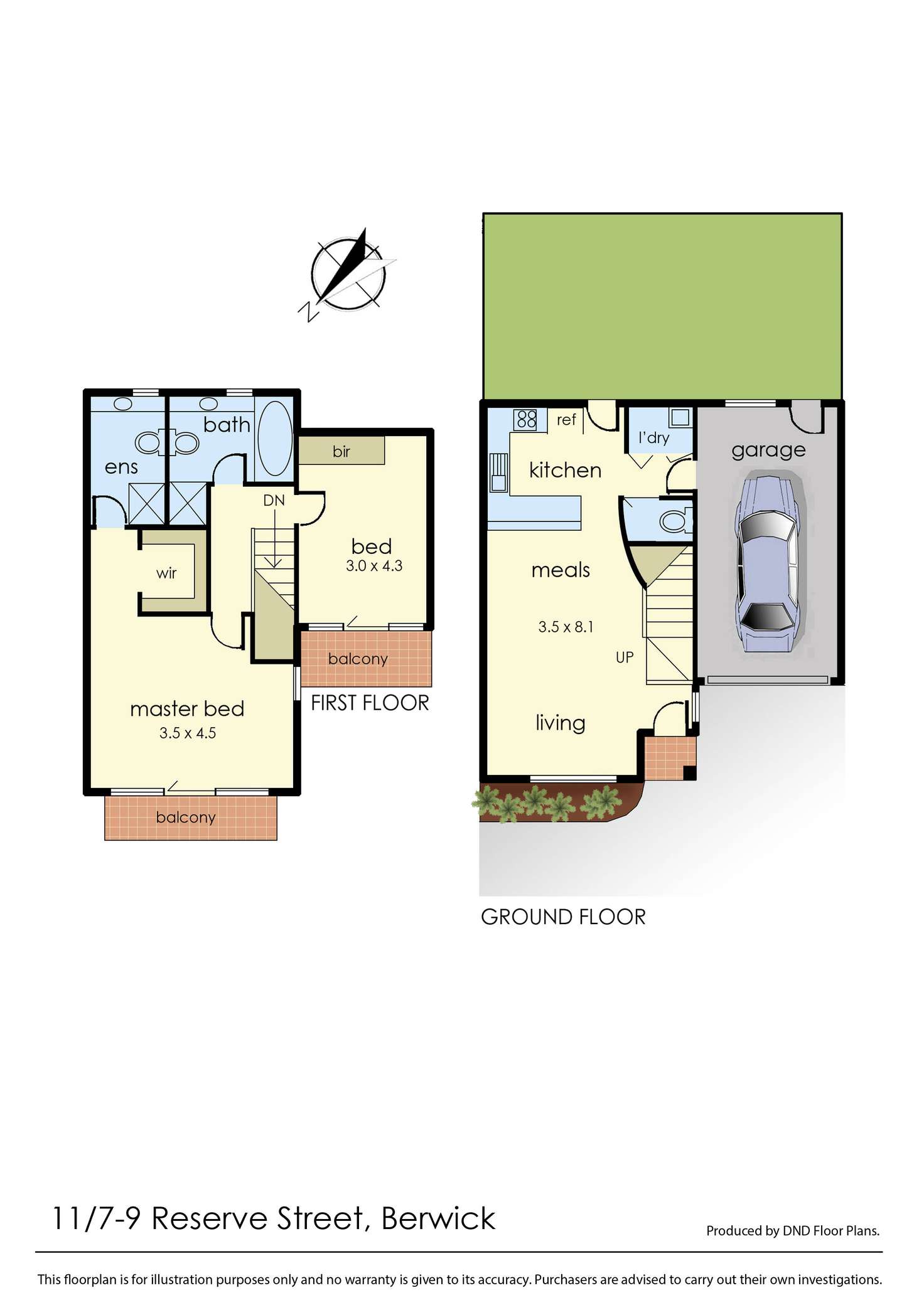 Floorplan of Homely townhouse listing, 11/7-9 Reserve Street, Berwick VIC 3806