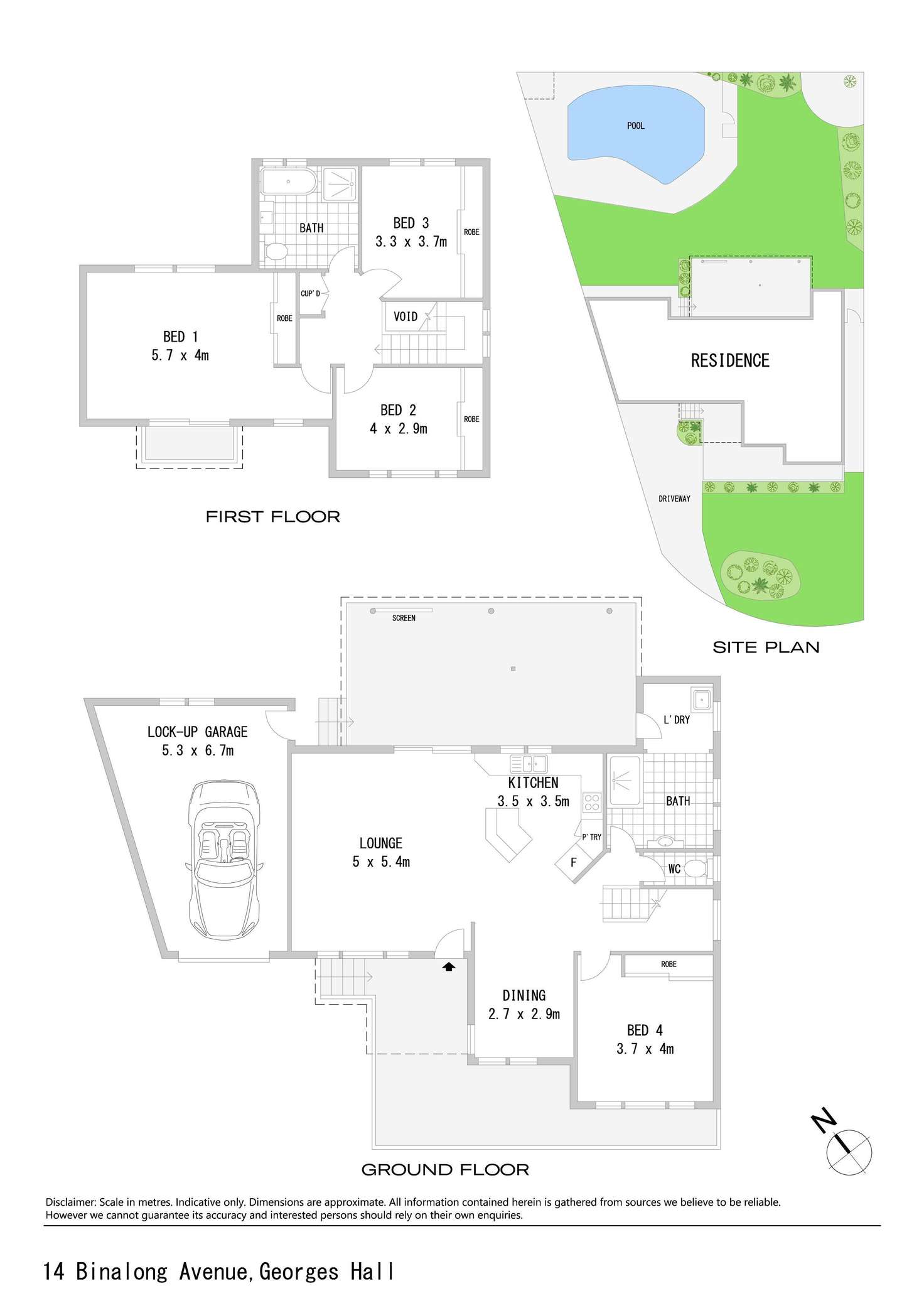 Floorplan of Homely house listing, 14 Binalong Avenue, Georges Hall NSW 2198
