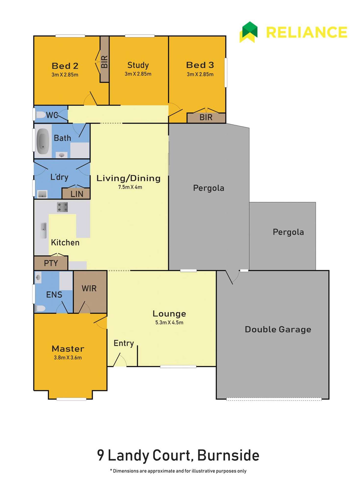 Floorplan of Homely house listing, 9 Landy Court, Burnside VIC 3023