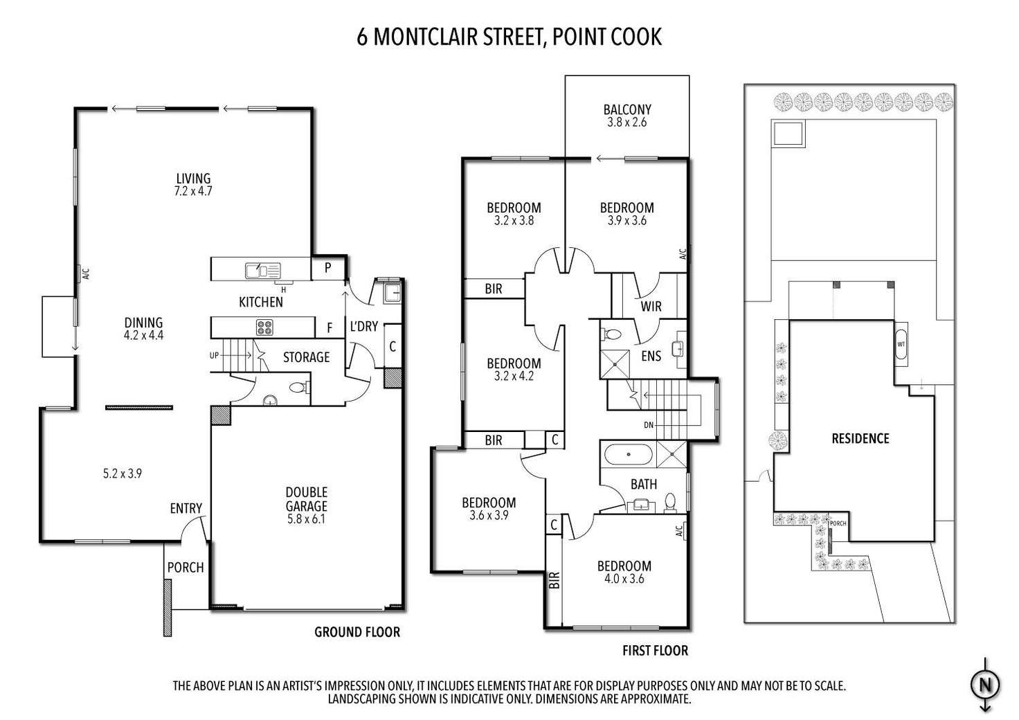 Floorplan of Homely house listing, 6 Montclair Street, Point Cook VIC 3030