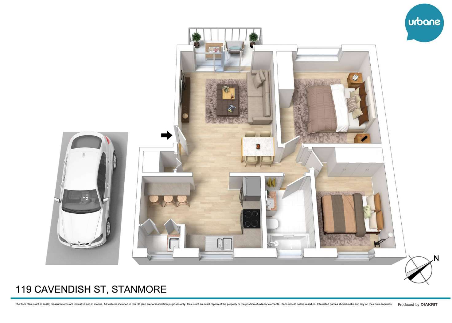 Floorplan of Homely apartment listing, 15/119 Cavendish Street, Stanmore NSW 2048