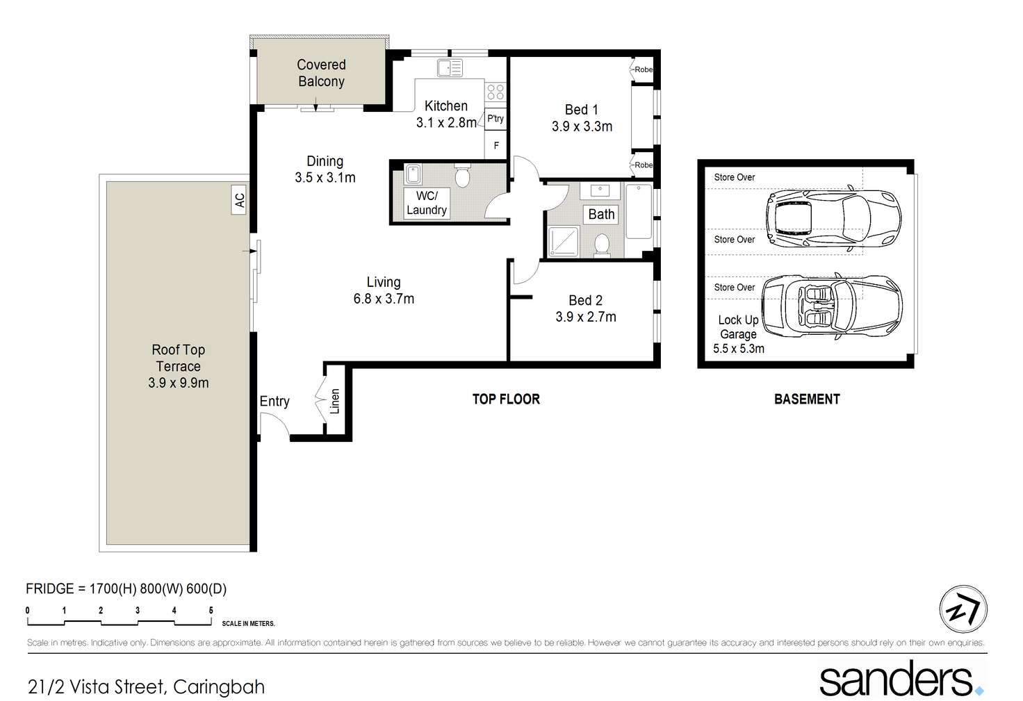 Floorplan of Homely apartment listing, 21/2 Vista Street, Caringbah NSW 2229