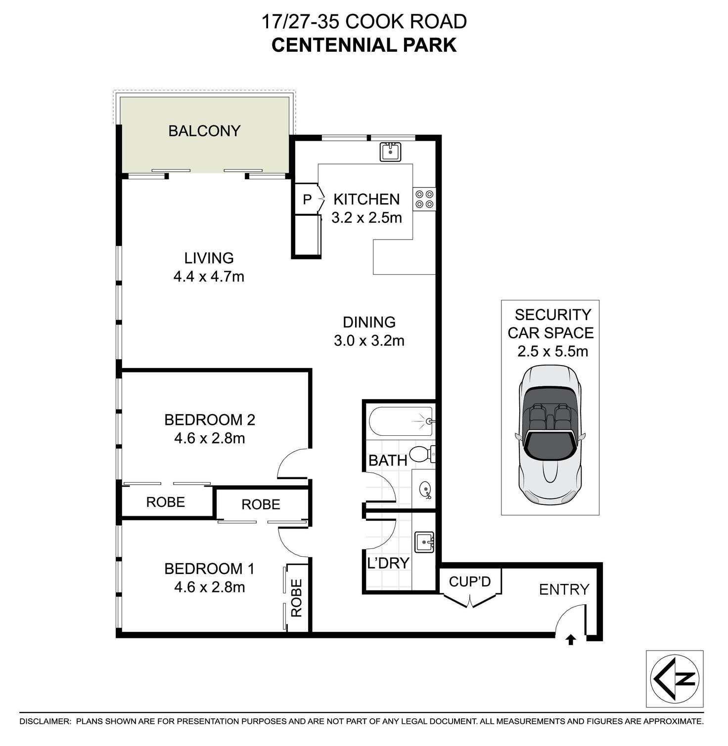 Floorplan of Homely apartment listing, 17/27-35 Cook Road, Centennial Park NSW 2021