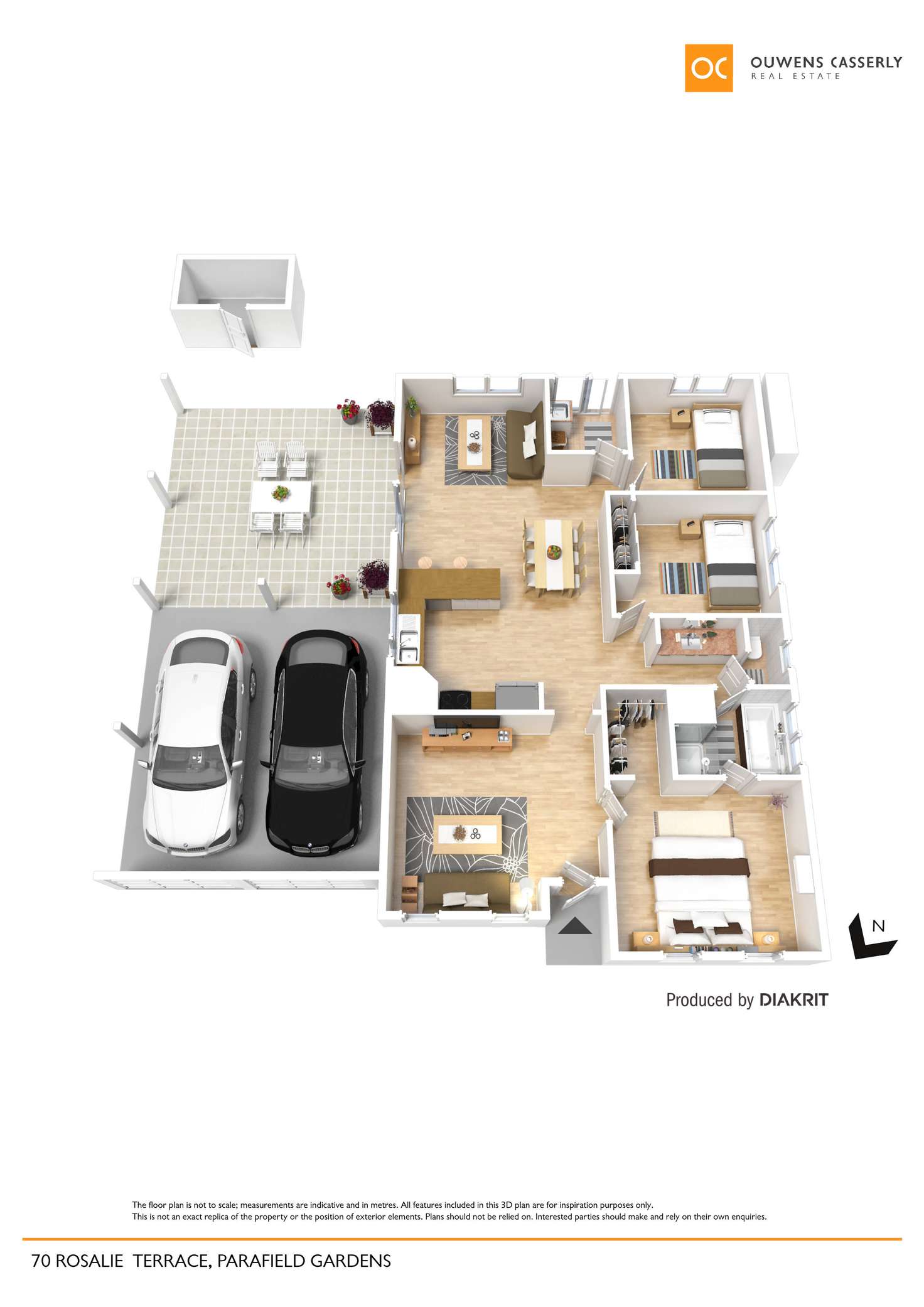 Floorplan of Homely house listing, 70 Rosalie Terrace, Parafield Gardens SA 5107