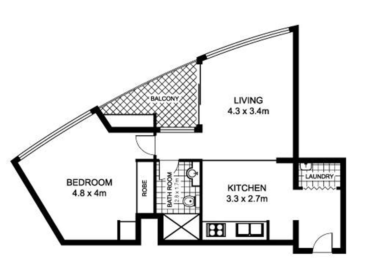 Floorplan of Homely apartment listing, 408/20 Pelican Street, Surry Hills NSW 2010