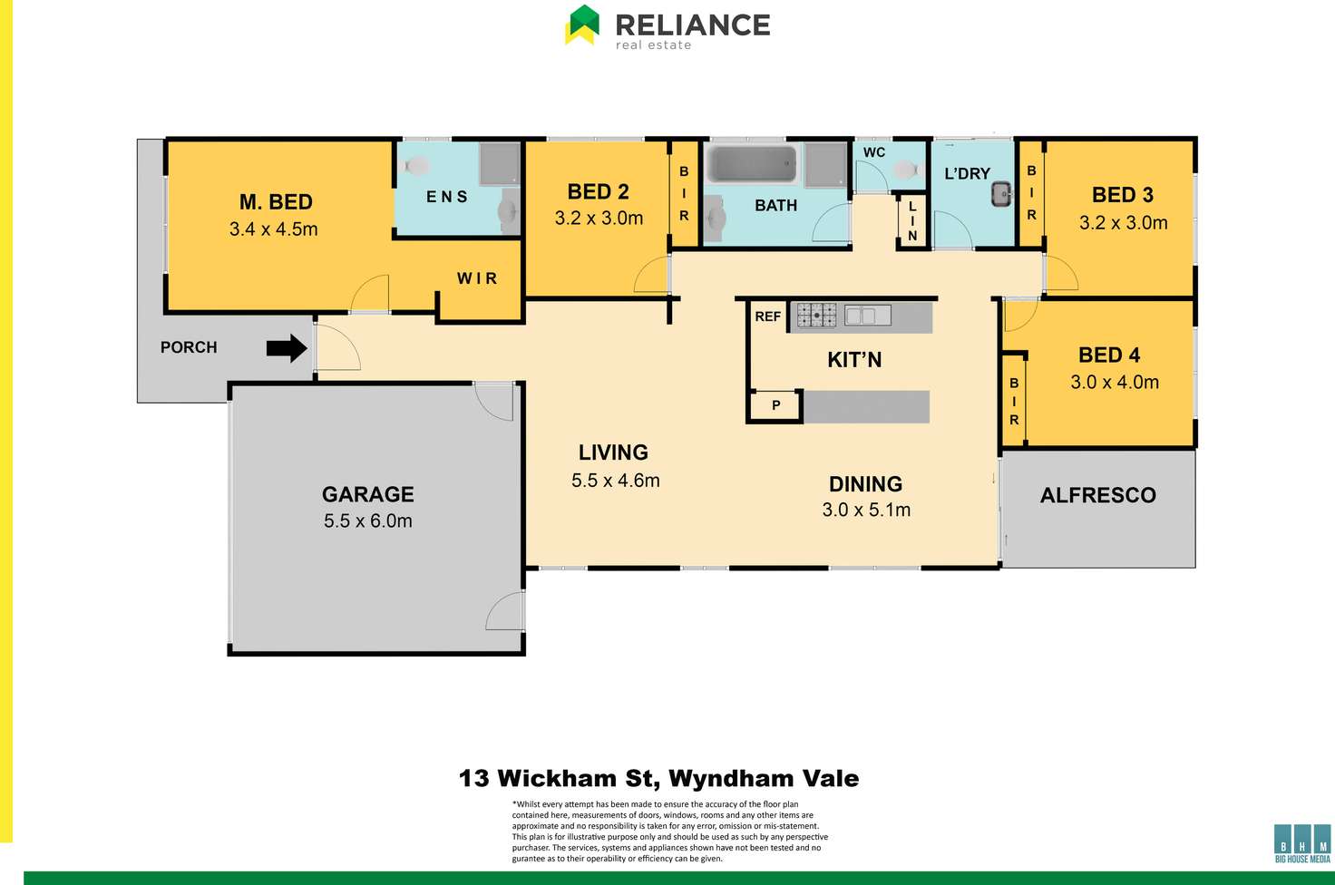 Floorplan of Homely house listing, 13 Wickham Street, Wyndham Vale VIC 3024