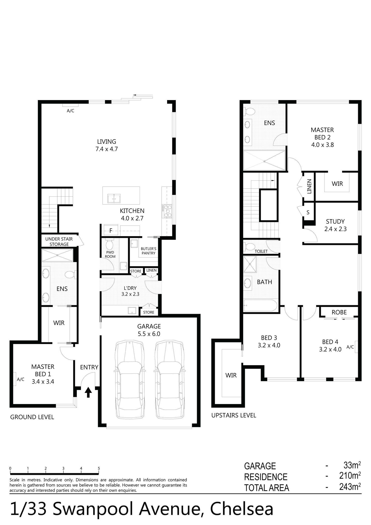 Floorplan of Homely townhouse listing, 1,2&3/33 Swanpool Avenue, Chelsea VIC 3196