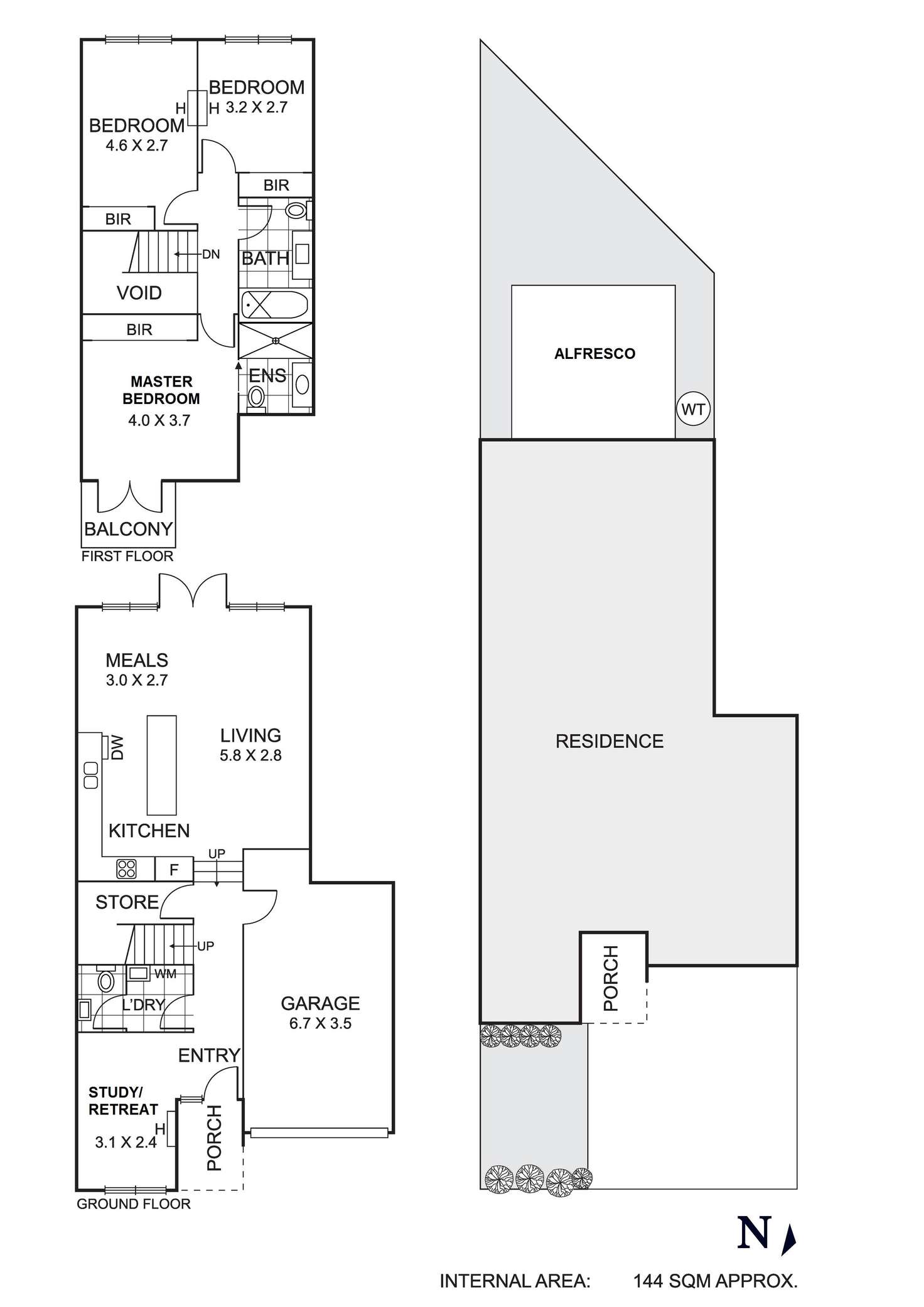 Floorplan of Homely townhouse listing, 201A Elizabeth Street, Coburg North VIC 3058