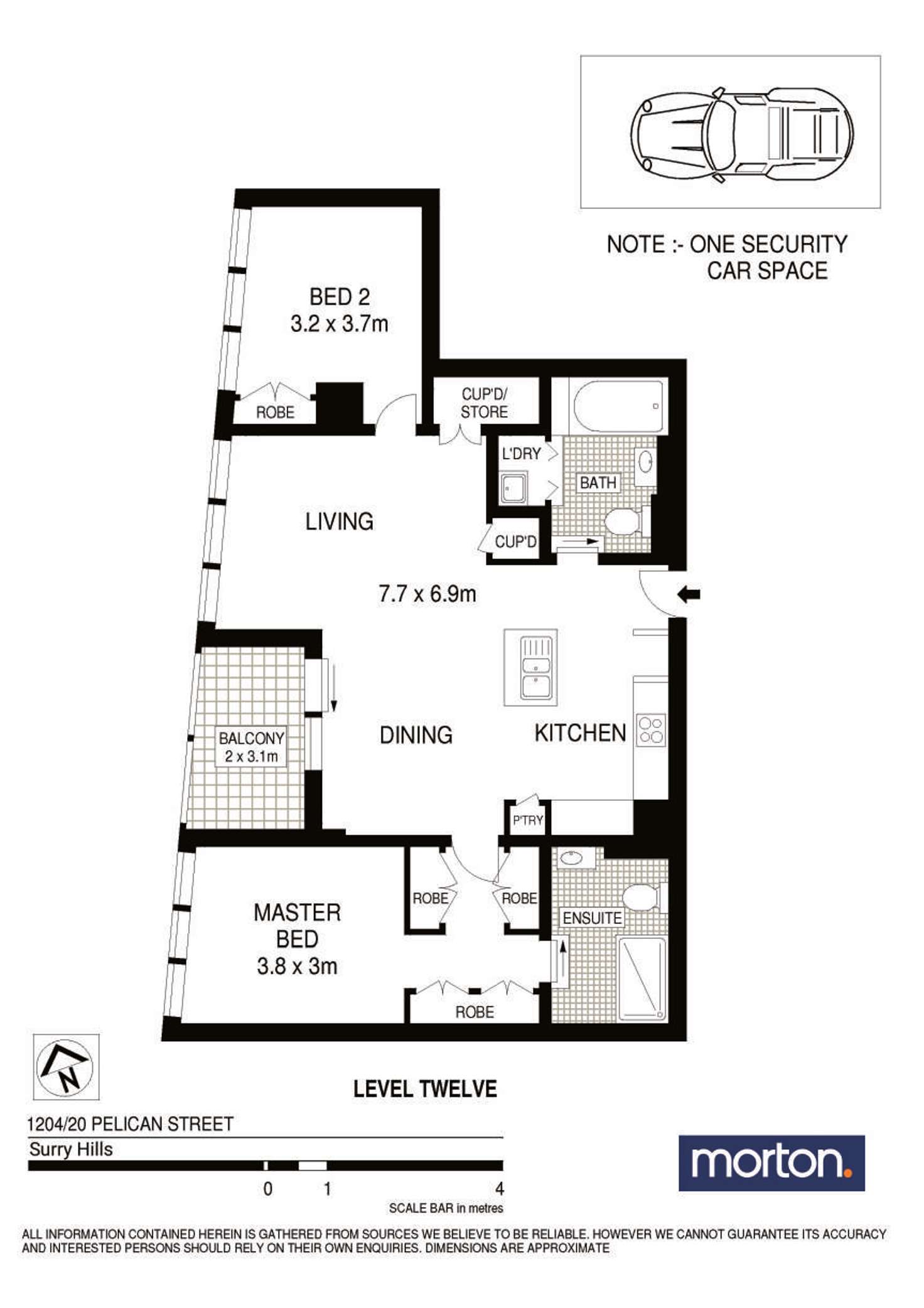 Floorplan of Homely apartment listing, 1204/20 Pelican Street, Surry Hills NSW 2010
