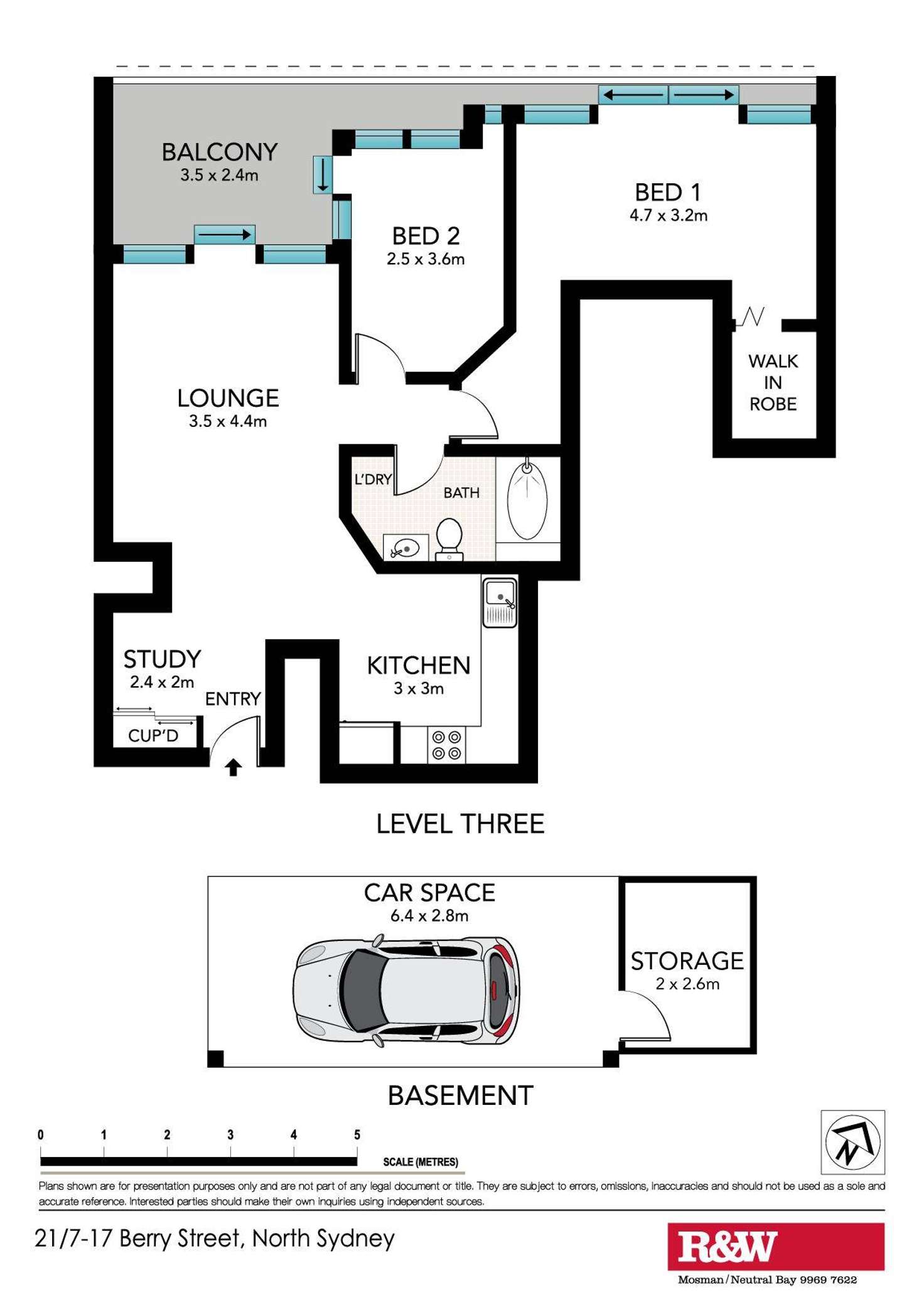 Floorplan of Homely unit listing, 21/7-17 Berry Street, North Sydney NSW 2060