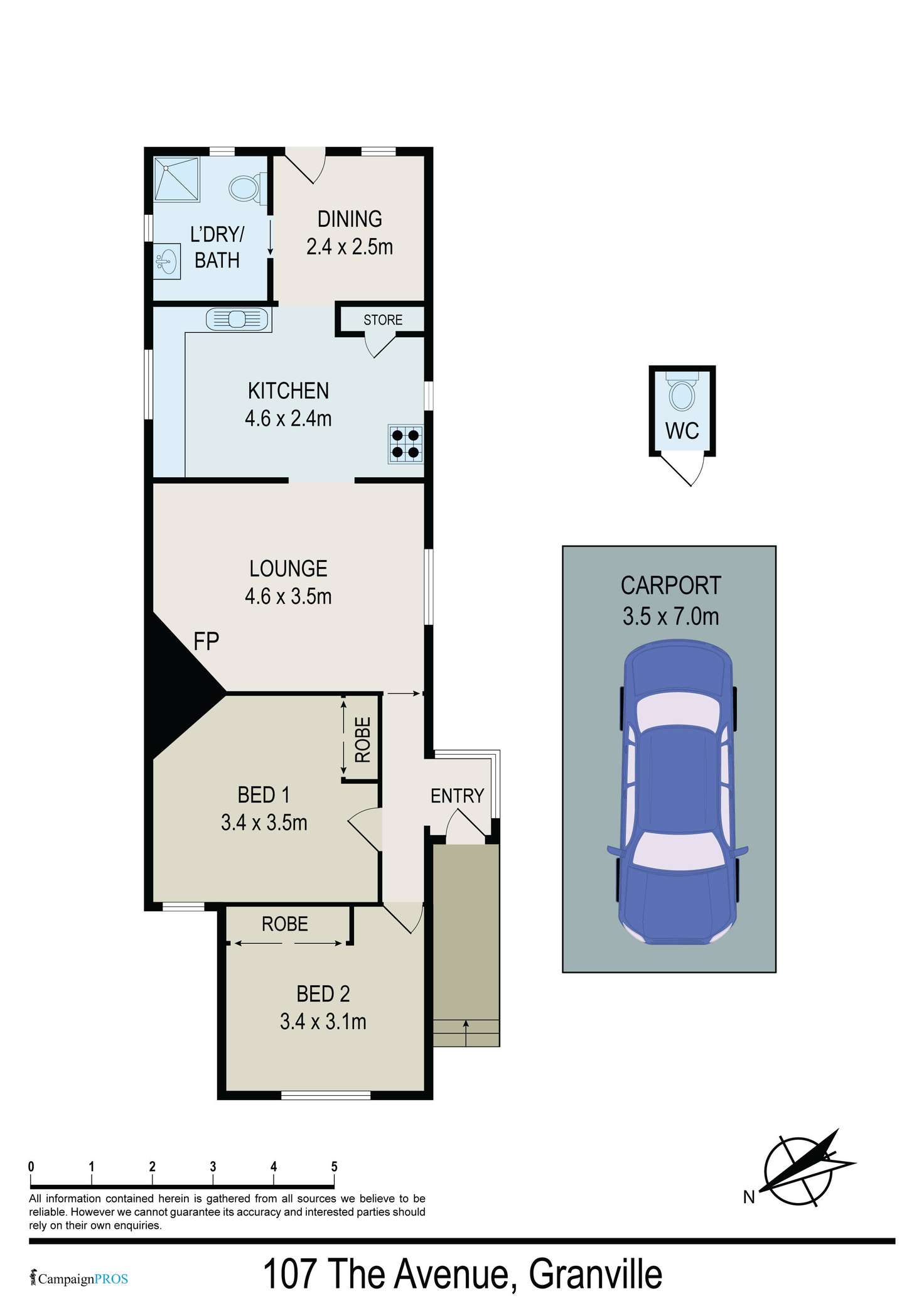 Floorplan of Homely house listing, 107 The Avenue, Granville NSW 2142