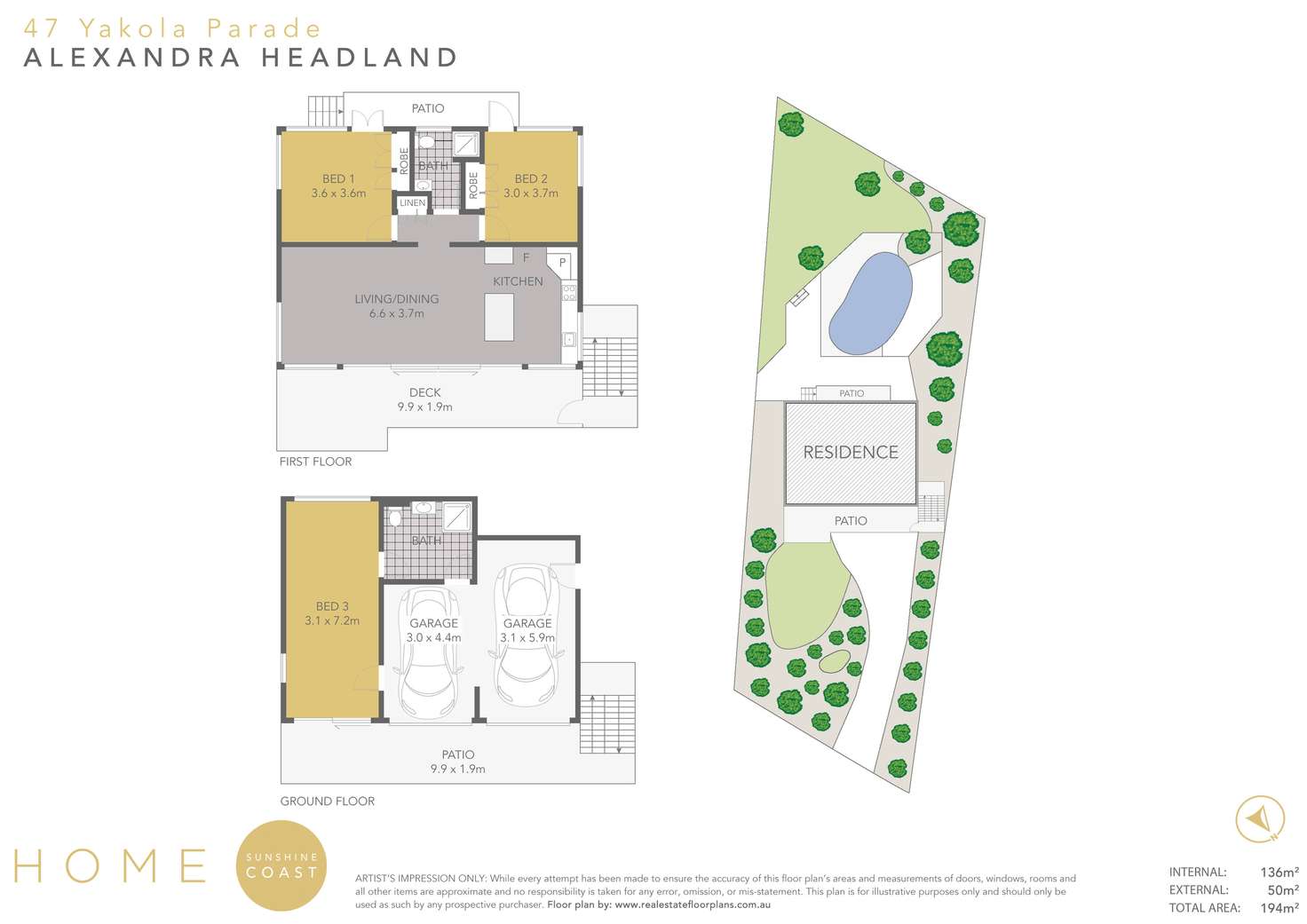 Floorplan of Homely house listing, 47 Yakola Parade, Alexandra Headland QLD 4572