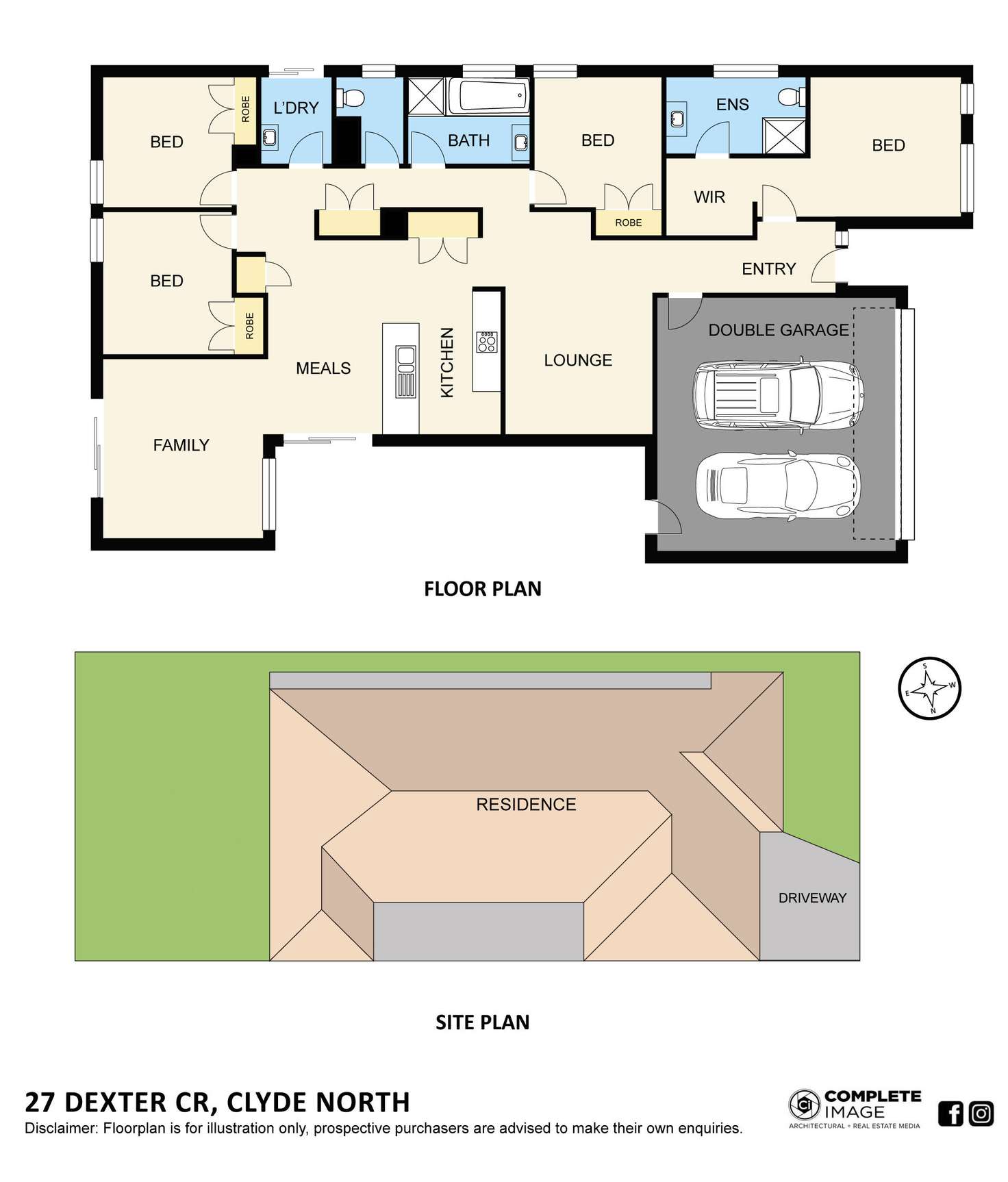 Floorplan of Homely house listing, 27 Dexter Crescent, Clyde North VIC 3978