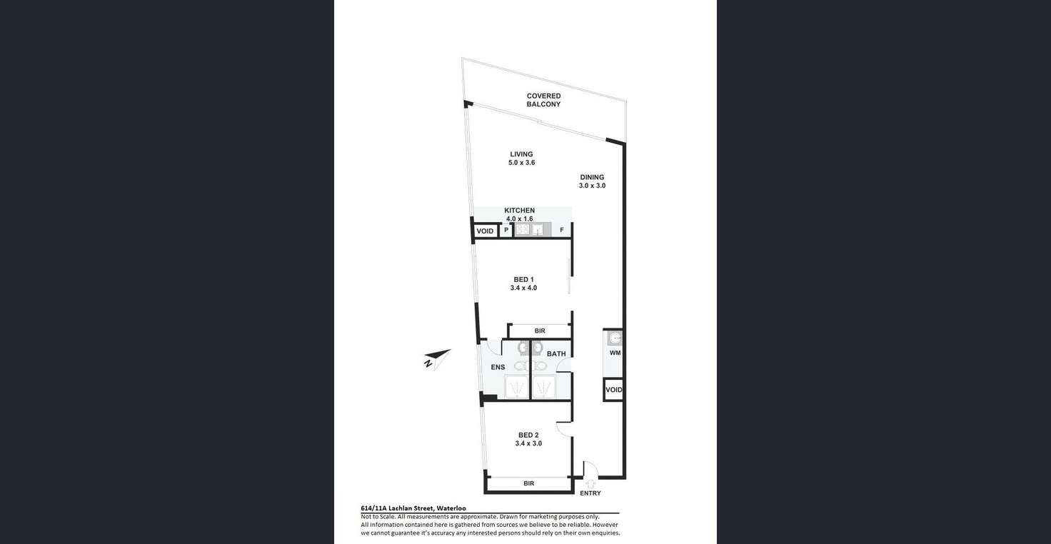 Floorplan of Homely apartment listing, 614/11a Lachlan Street, Waterloo NSW 2017