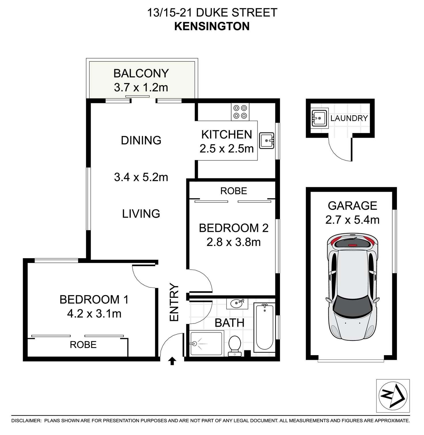 Floorplan of Homely apartment listing, 13/15-21 Duke Street, Kensington NSW 2033