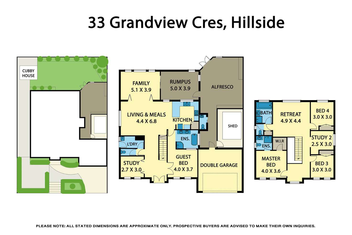 Floorplan of Homely house listing, 33 Grandview Crescent, Hillside VIC 3037