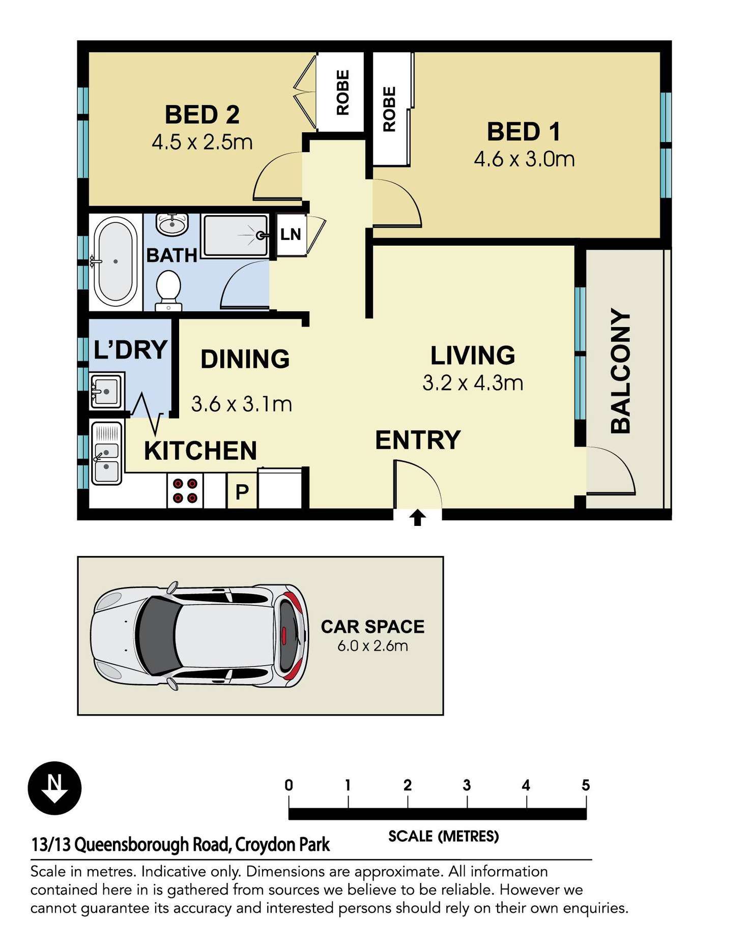 Floorplan of Homely apartment listing, 13/13 Queensborough Road, Croydon Park NSW 2133