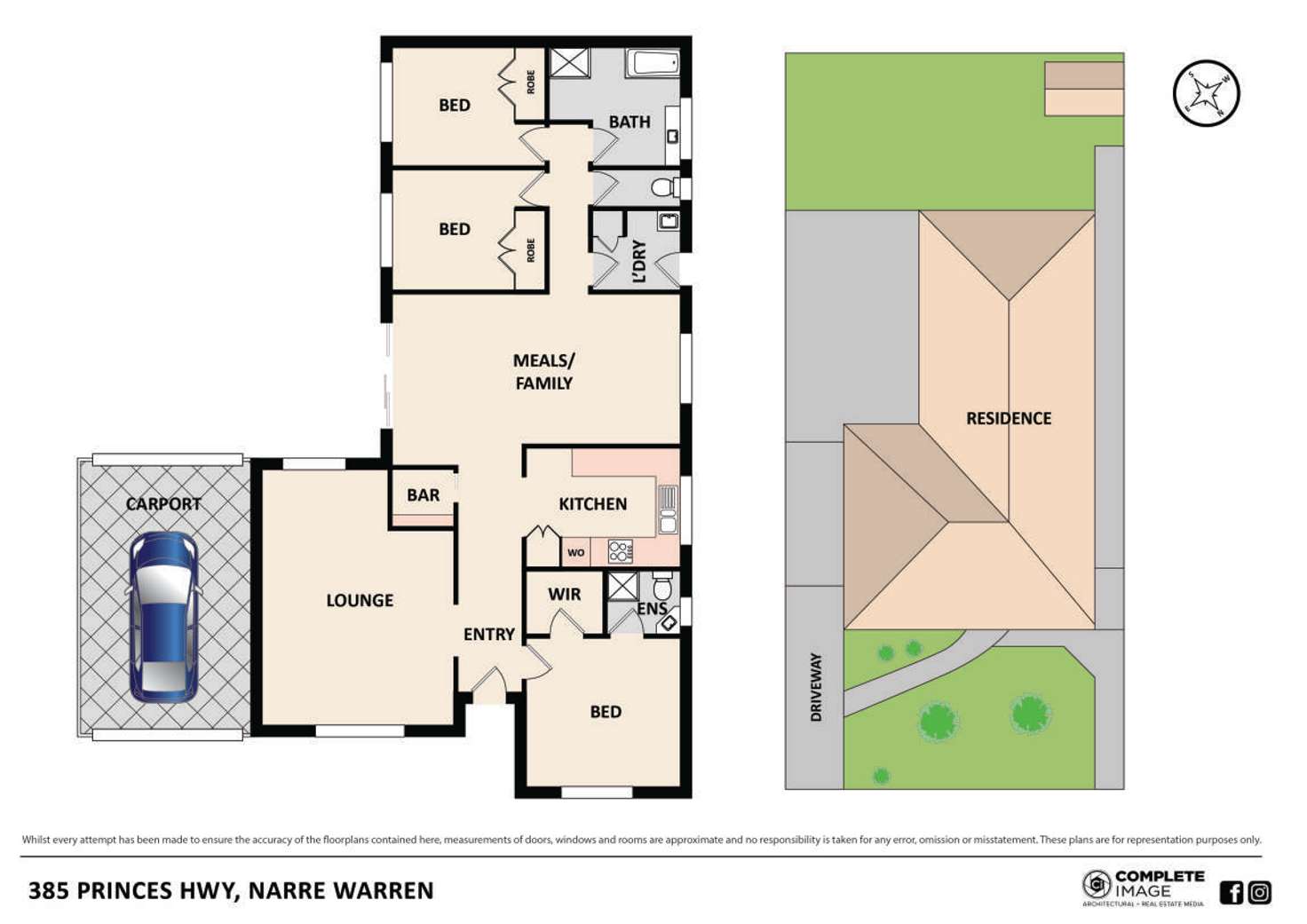 Floorplan of Homely house listing, 385 Princes Highway, Narre Warren VIC 3805