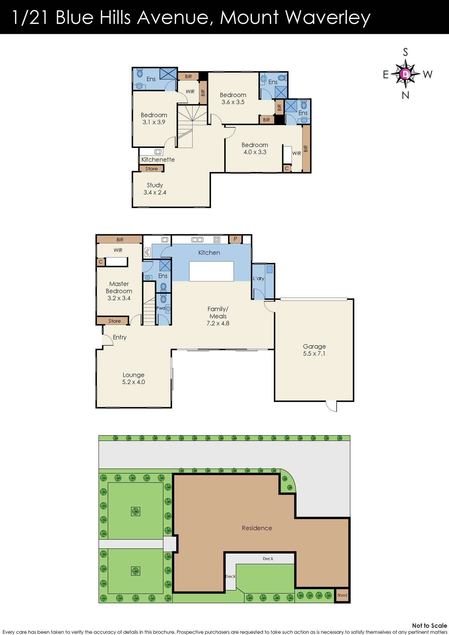 Floorplan of Homely townhouse listing, 1/21 Blue Hills Avenue, Mount Waverley VIC 3149