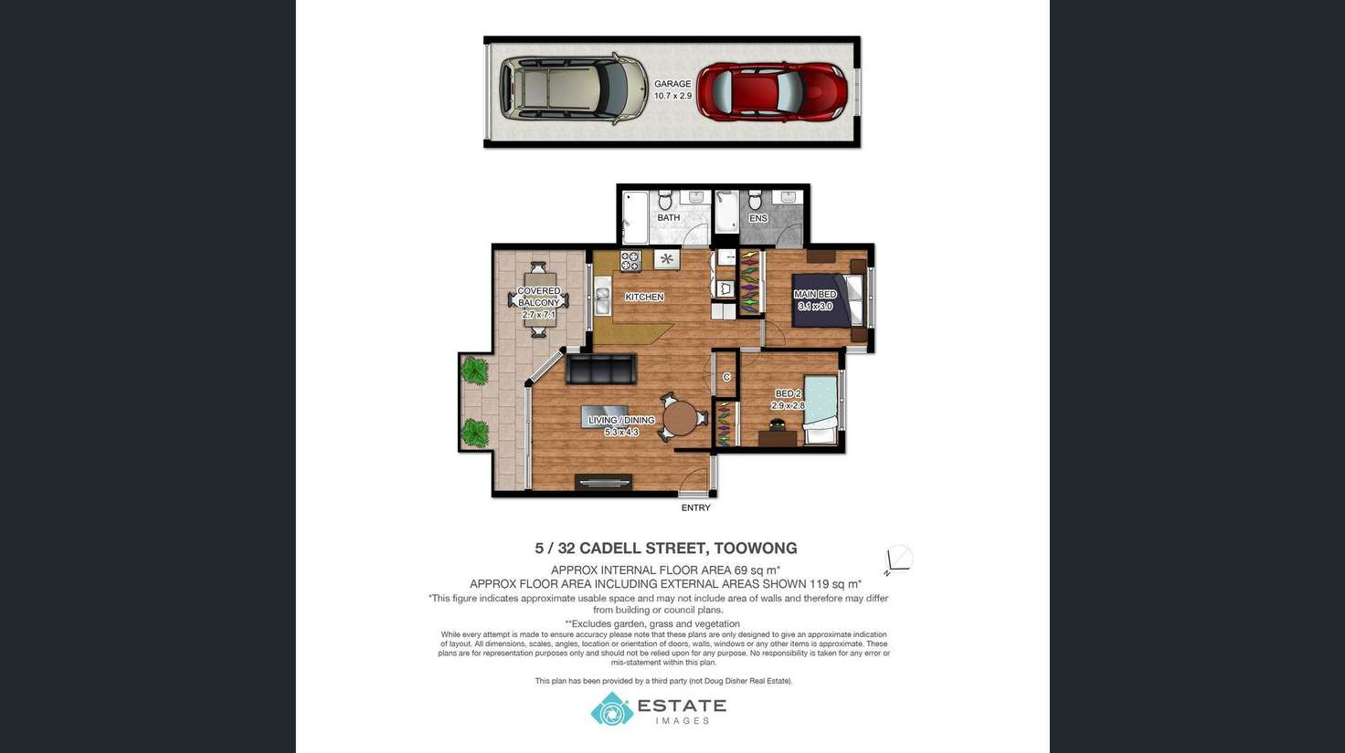 Floorplan of Homely apartment listing, 5/32 Cadell Street, Toowong QLD 4066