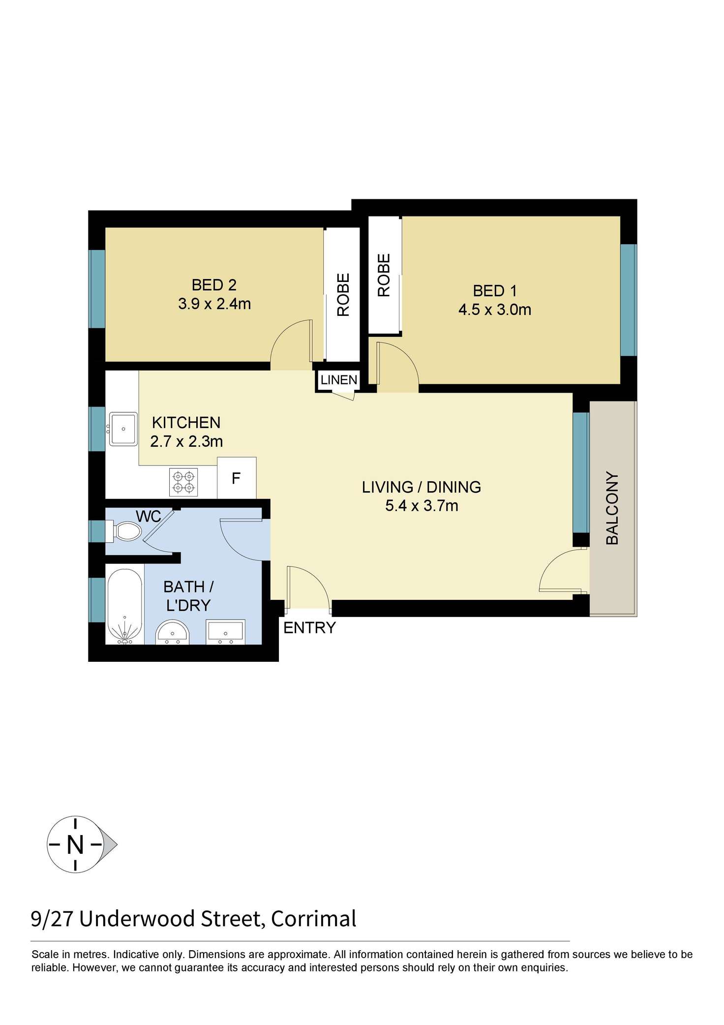 Floorplan of Homely apartment listing, 9/27 Underwood Street, Corrimal NSW 2518