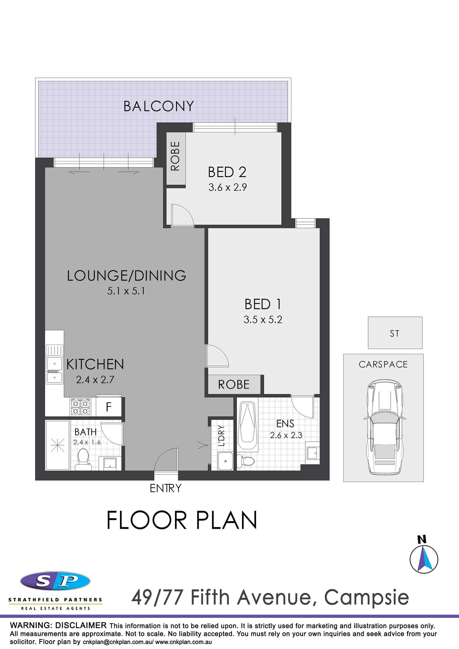 Floorplan of Homely apartment listing, 49/77 Fifth Avenue, Campsie NSW 2194