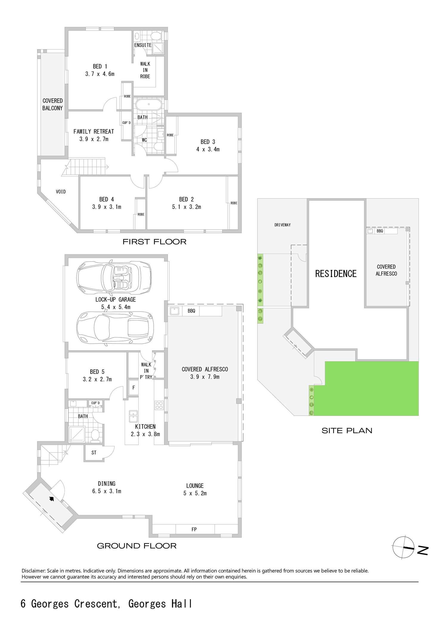 Floorplan of Homely semiDetached listing, 6 Georges Crescent, Georges Hall NSW 2198