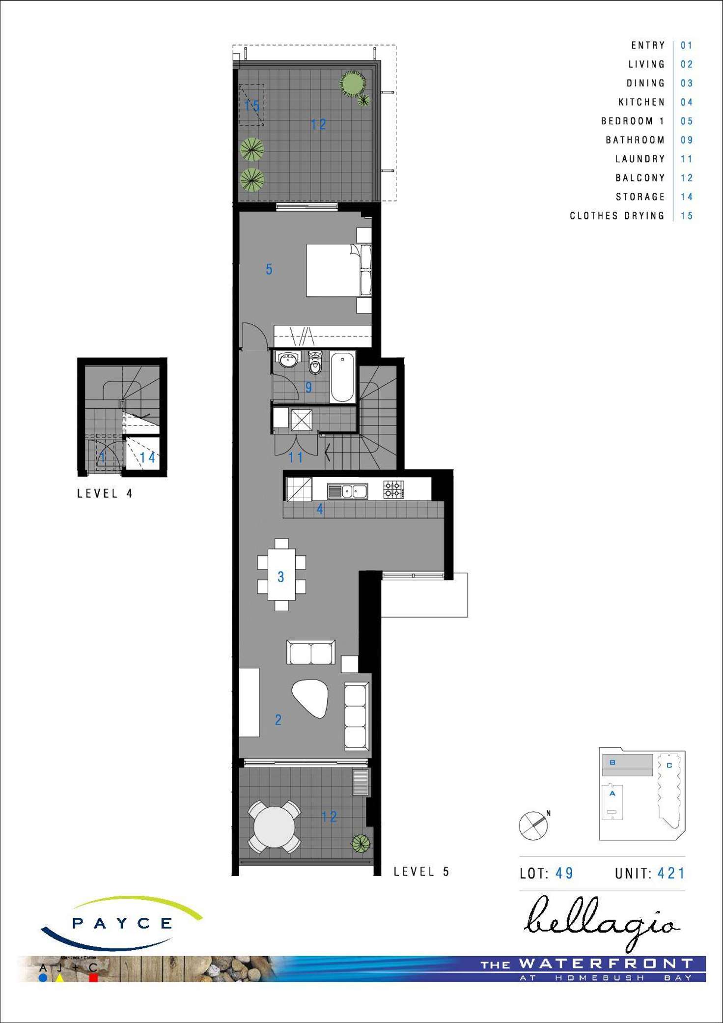 Floorplan of Homely apartment listing, 421/16 Marine Parade, Wentworth Point NSW 2127