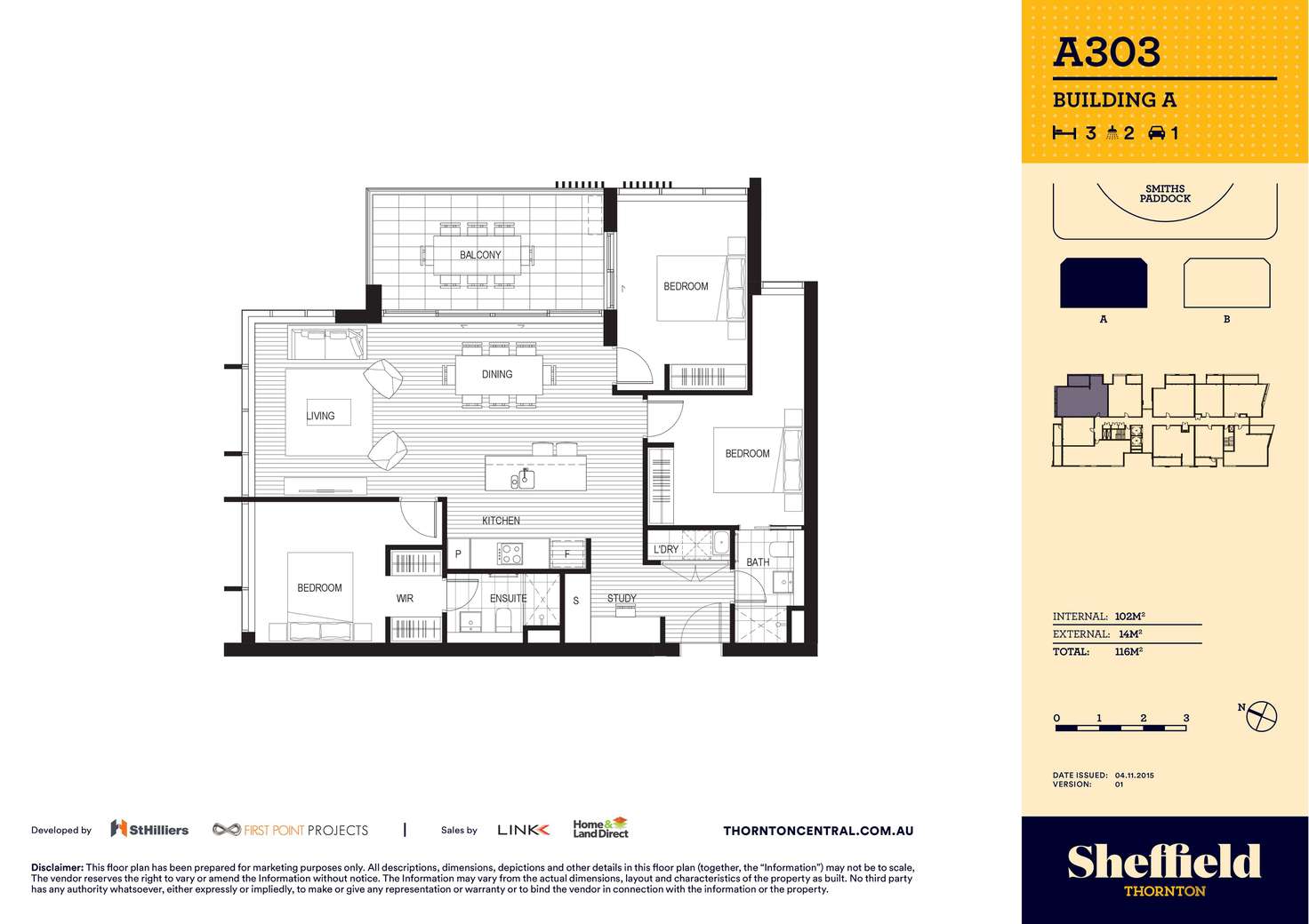 Floorplan of Homely apartment listing, 303/8 Aviators Way, Penrith NSW 2750