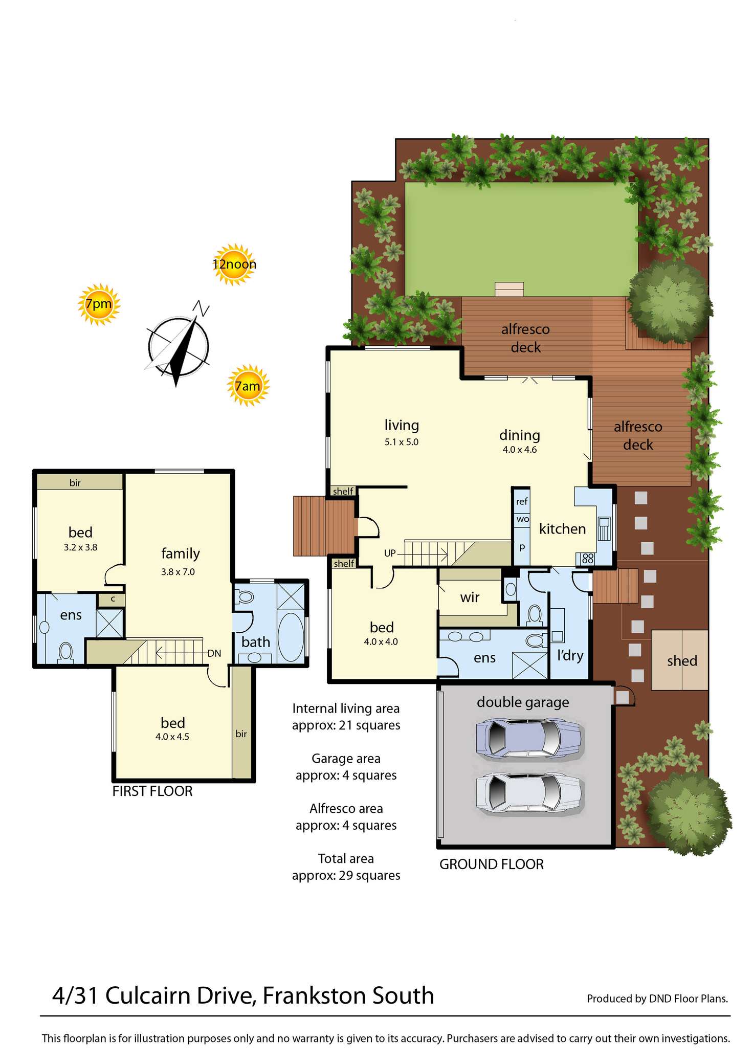 Floorplan of Homely townhouse listing, 4/31 Culcairn Drive, Frankston South VIC 3199