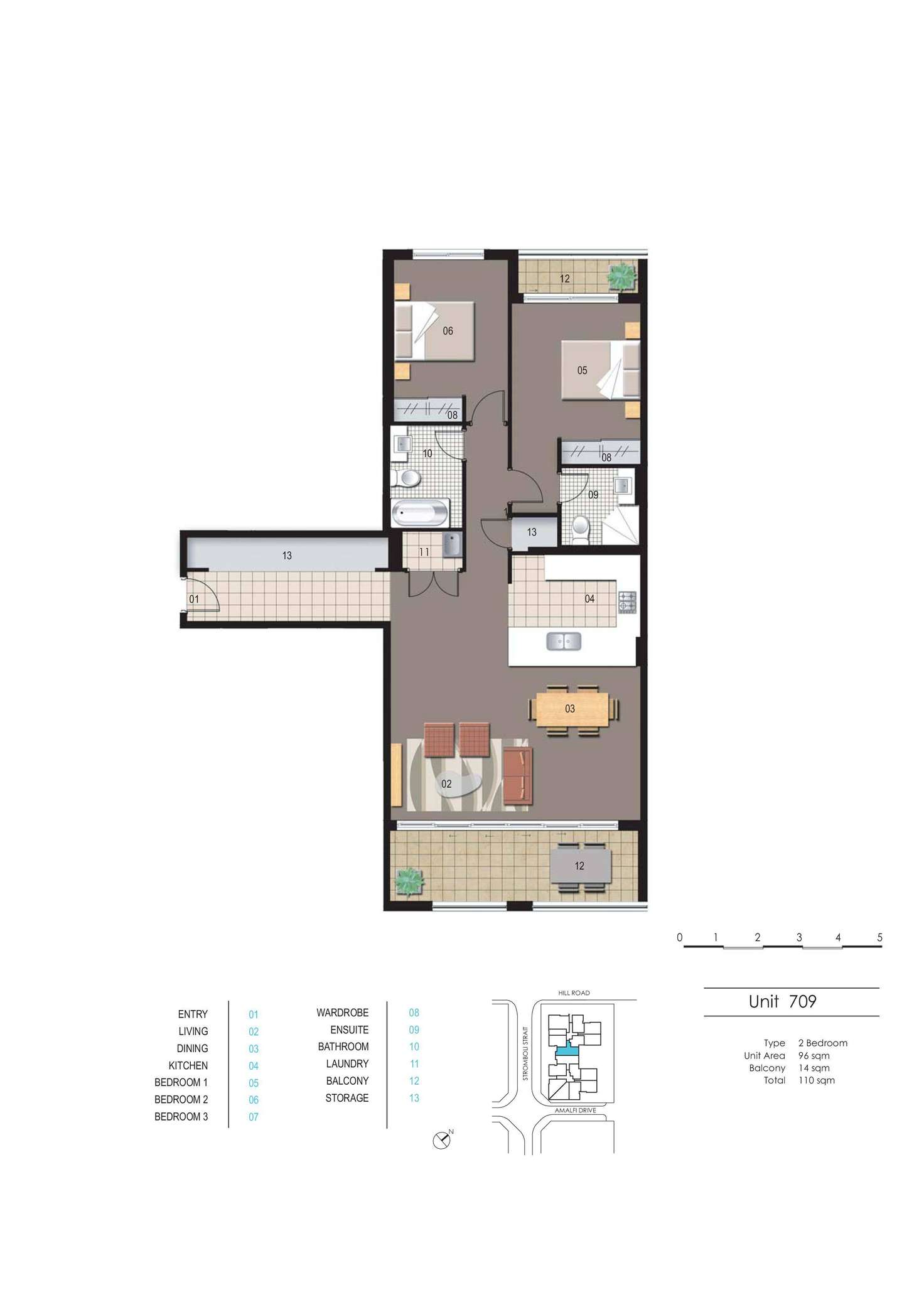 Floorplan of Homely apartment listing, 709/21 Hill Road, Wentworth Point NSW 2127