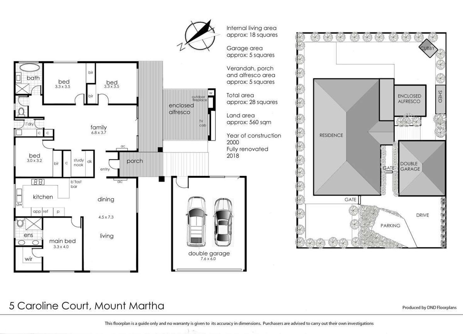 Floorplan of Homely house listing, 5 Caroline Court, Mount Martha VIC 3934
