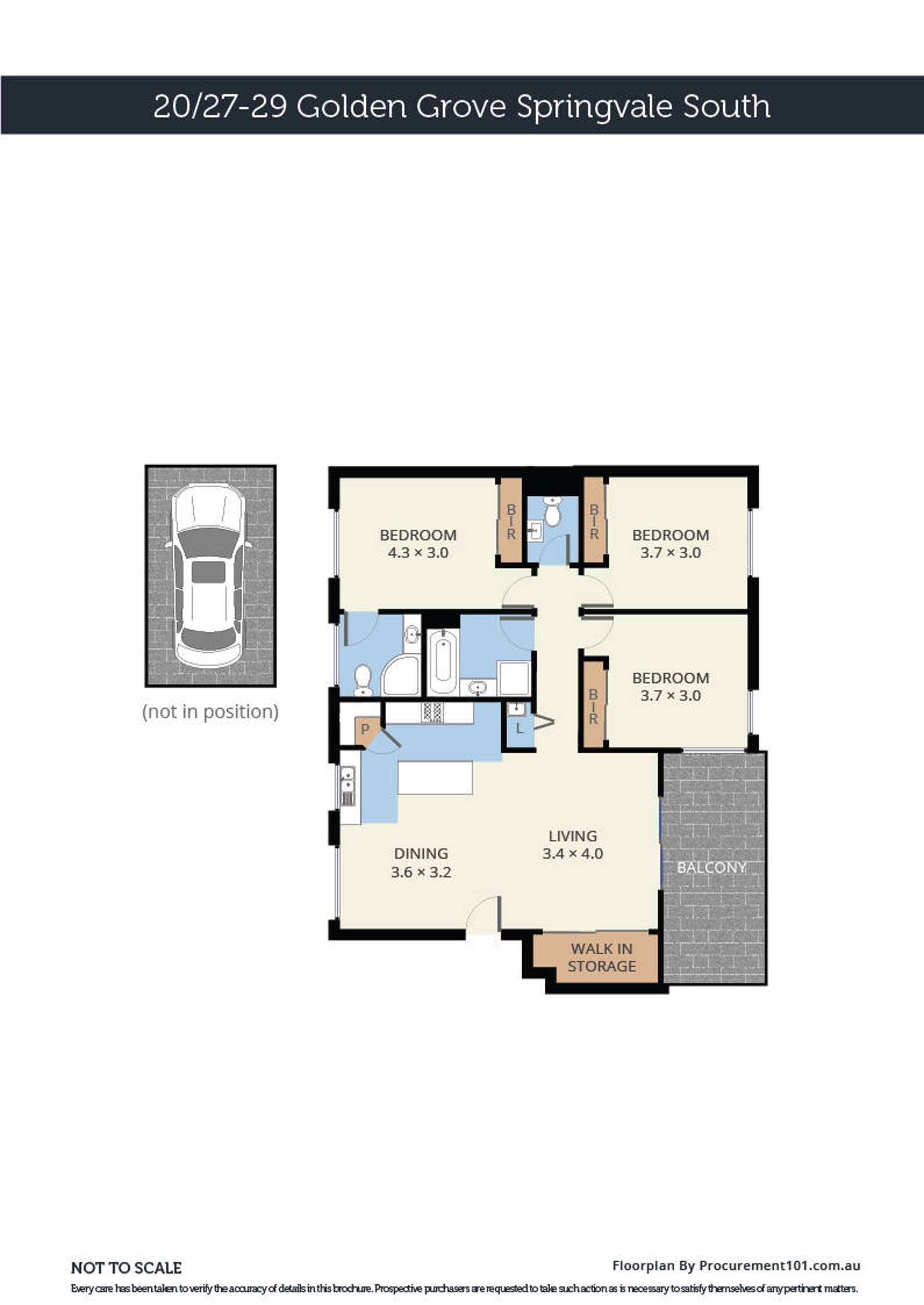 Floorplan of Homely apartment listing, 20/27-29 Golden Grove, Springvale South VIC 3172