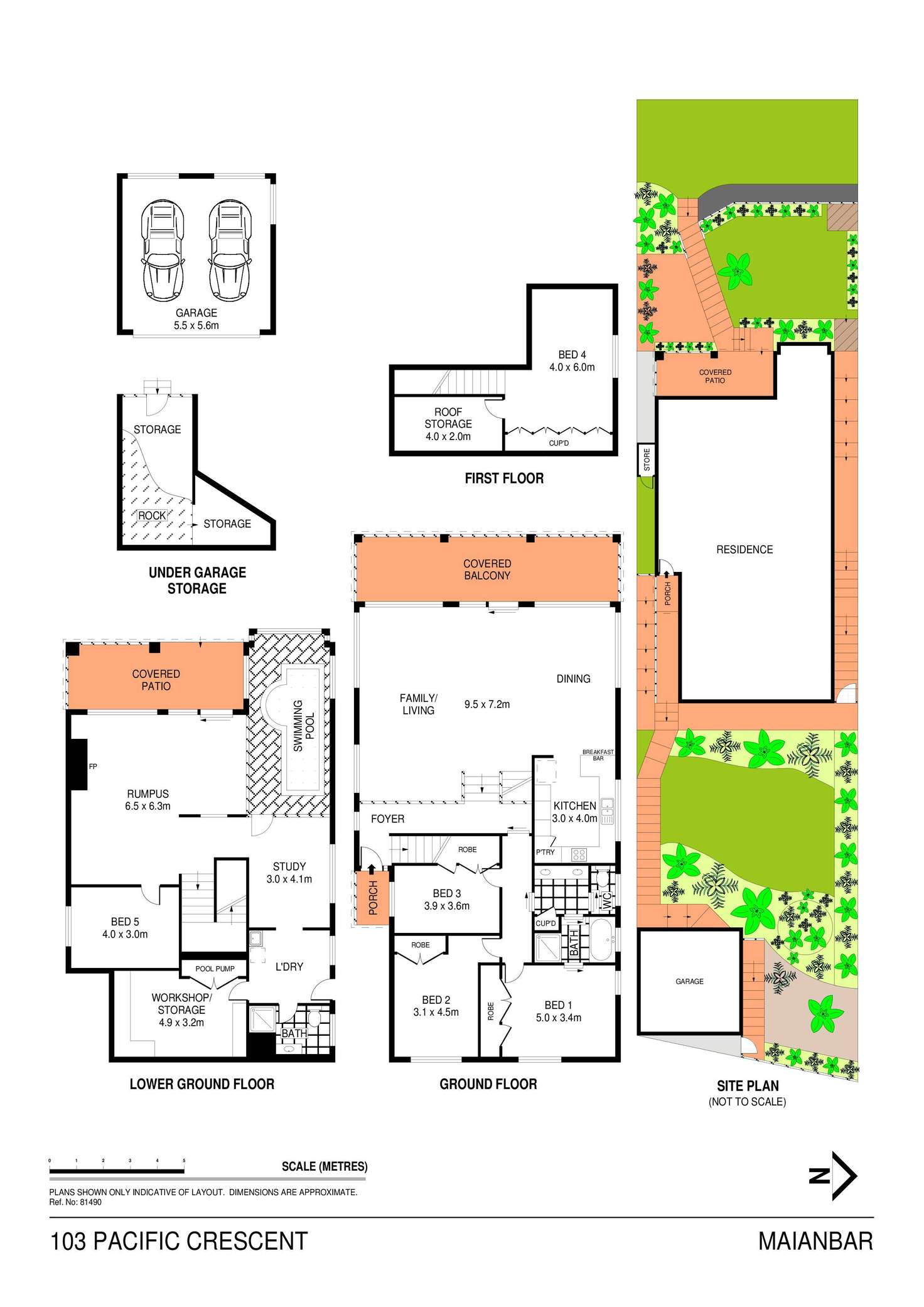 Floorplan of Homely house listing, 103 Pacific Crescent, Maianbar NSW 2230