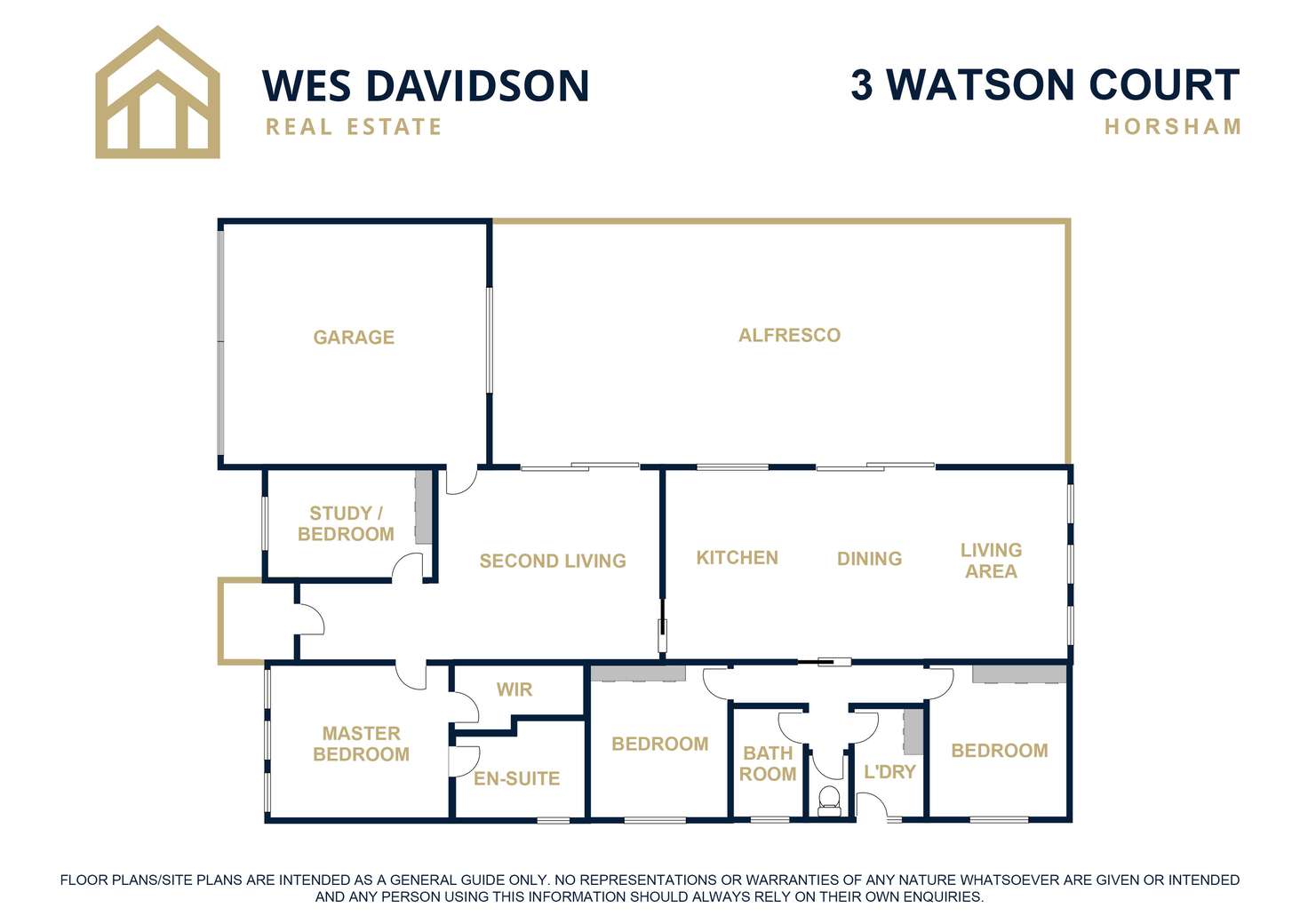 Floorplan of Homely house listing, 3 Watson Court, Horsham VIC 3400