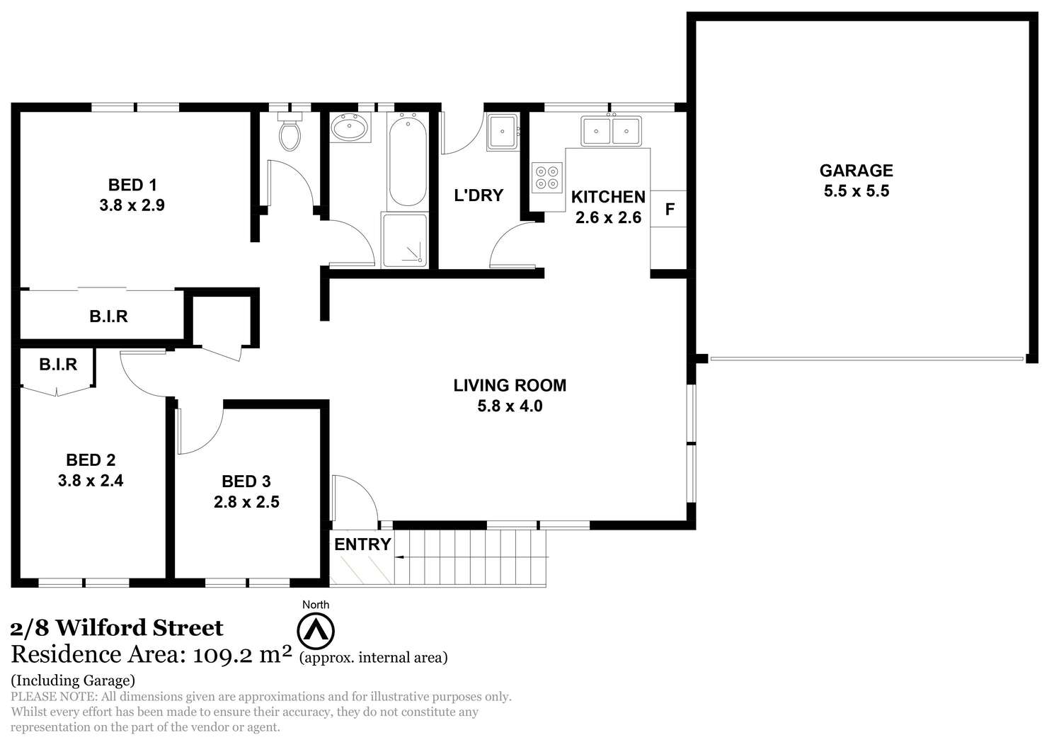 Floorplan of Homely villa listing, 2/8 Wilford Street, Corrimal NSW 2518