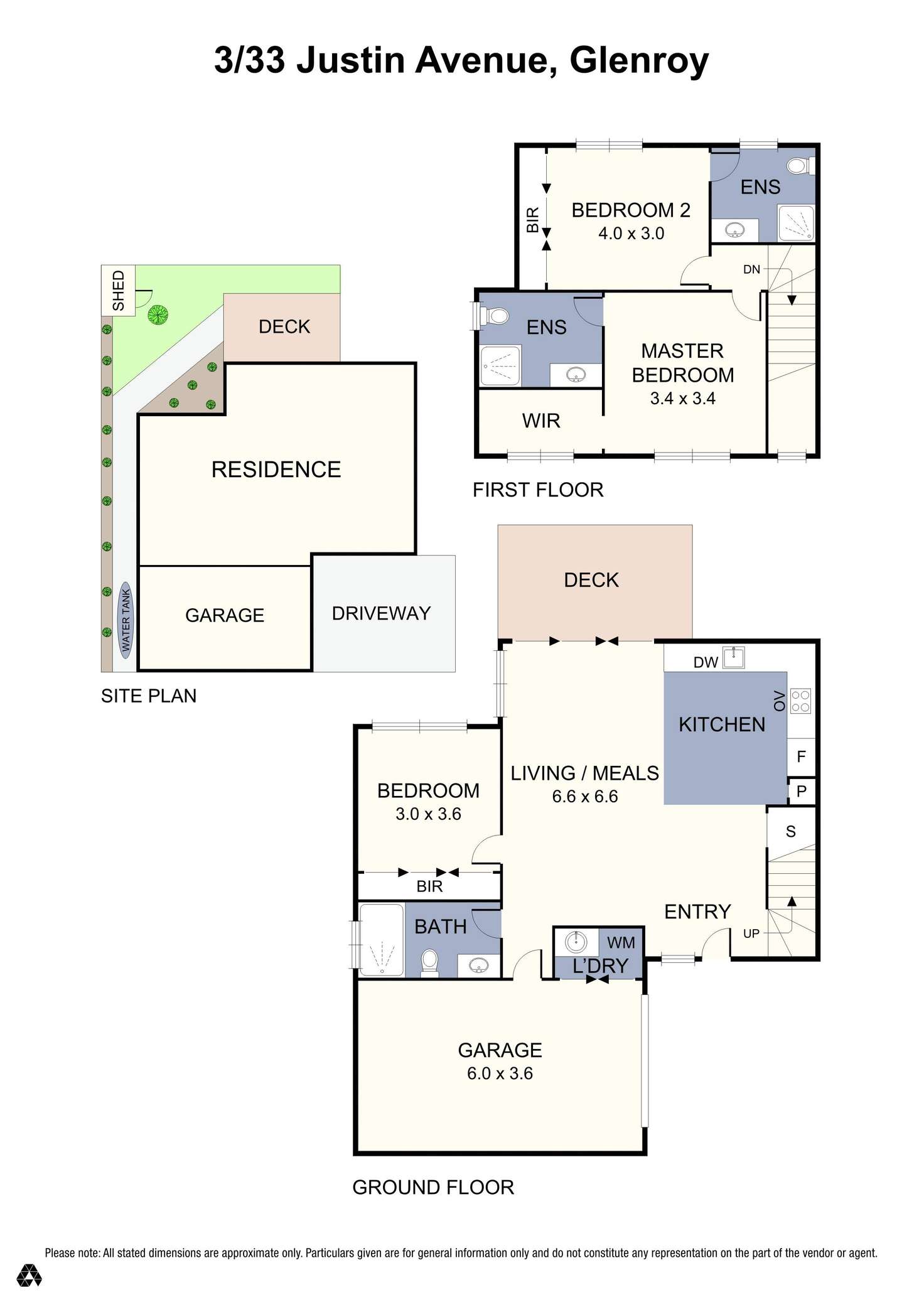 Floorplan of Homely townhouse listing, 3/33 Justin Avenue, Glenroy VIC 3046