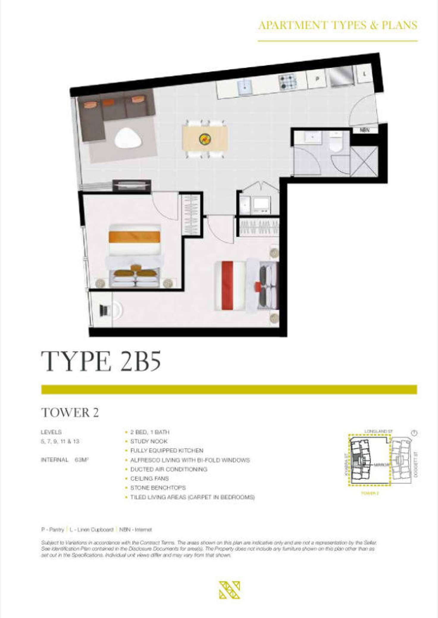 Floorplan of Homely apartment listing, 21304/37 Kyabra Street, Newstead QLD 4006