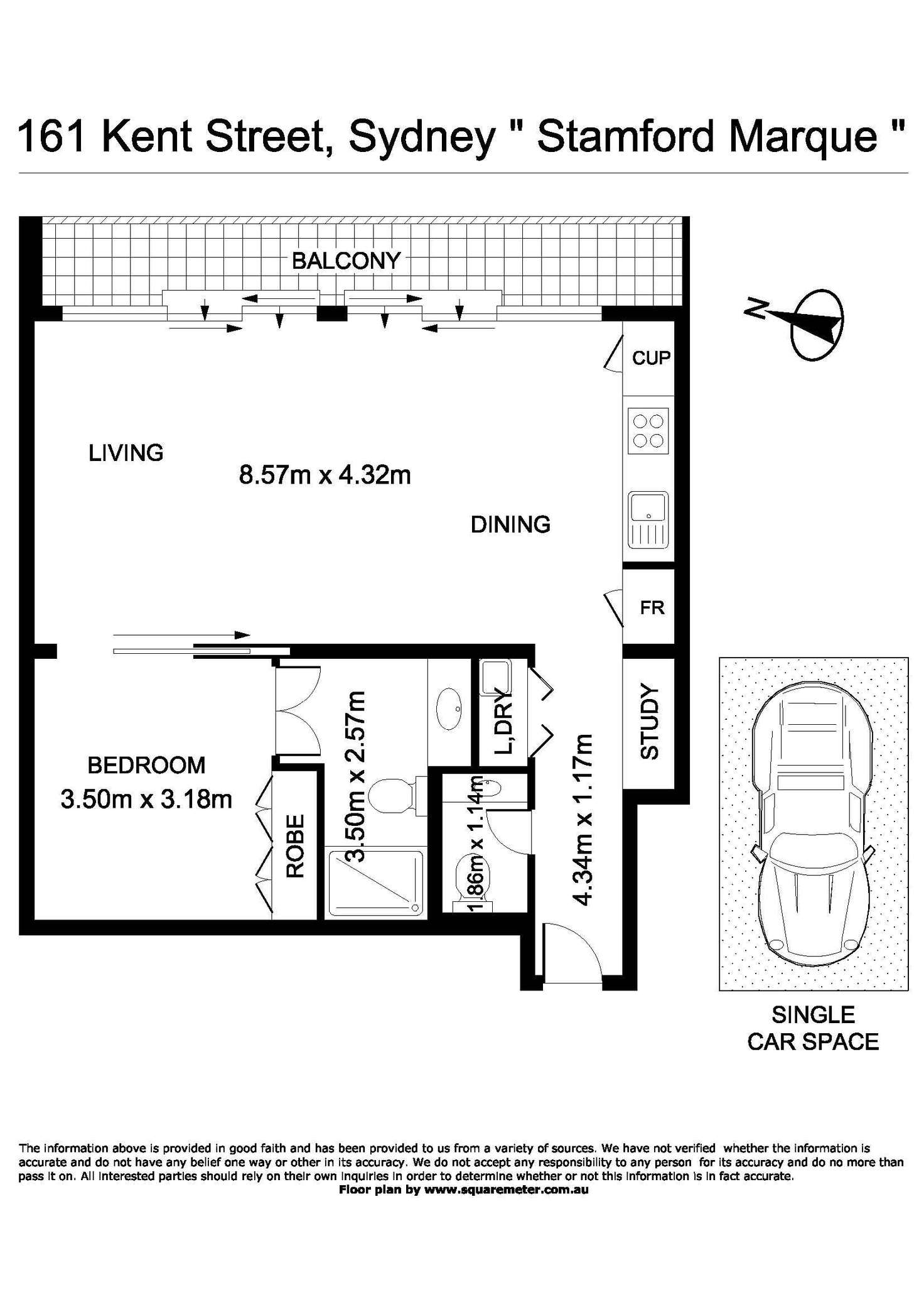 Floorplan of Homely apartment listing, 161 Kent Street, Sydney NSW 2000