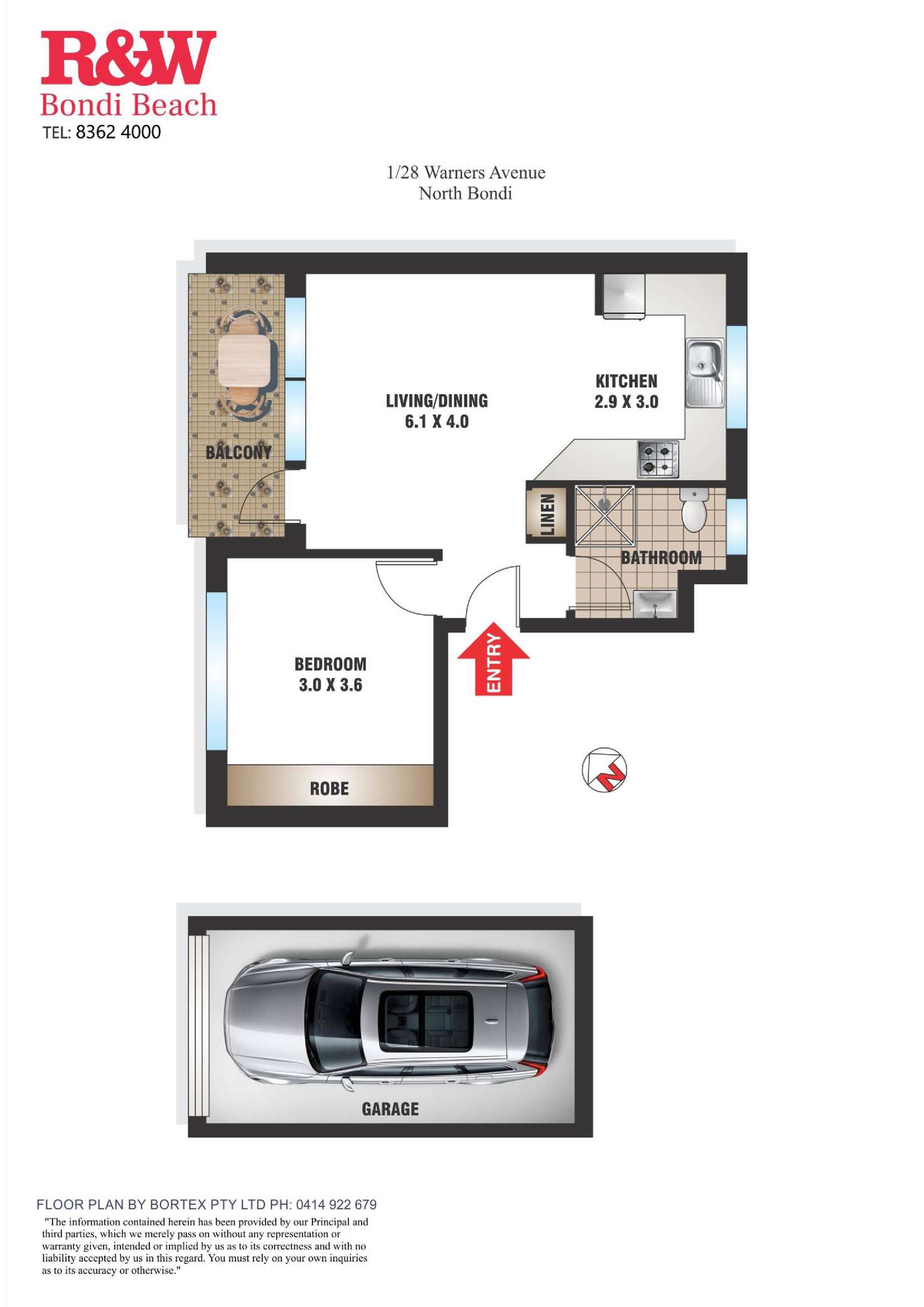 Floorplan of Homely apartment listing, 1/28 Warners Avenue, North Bondi NSW 2026