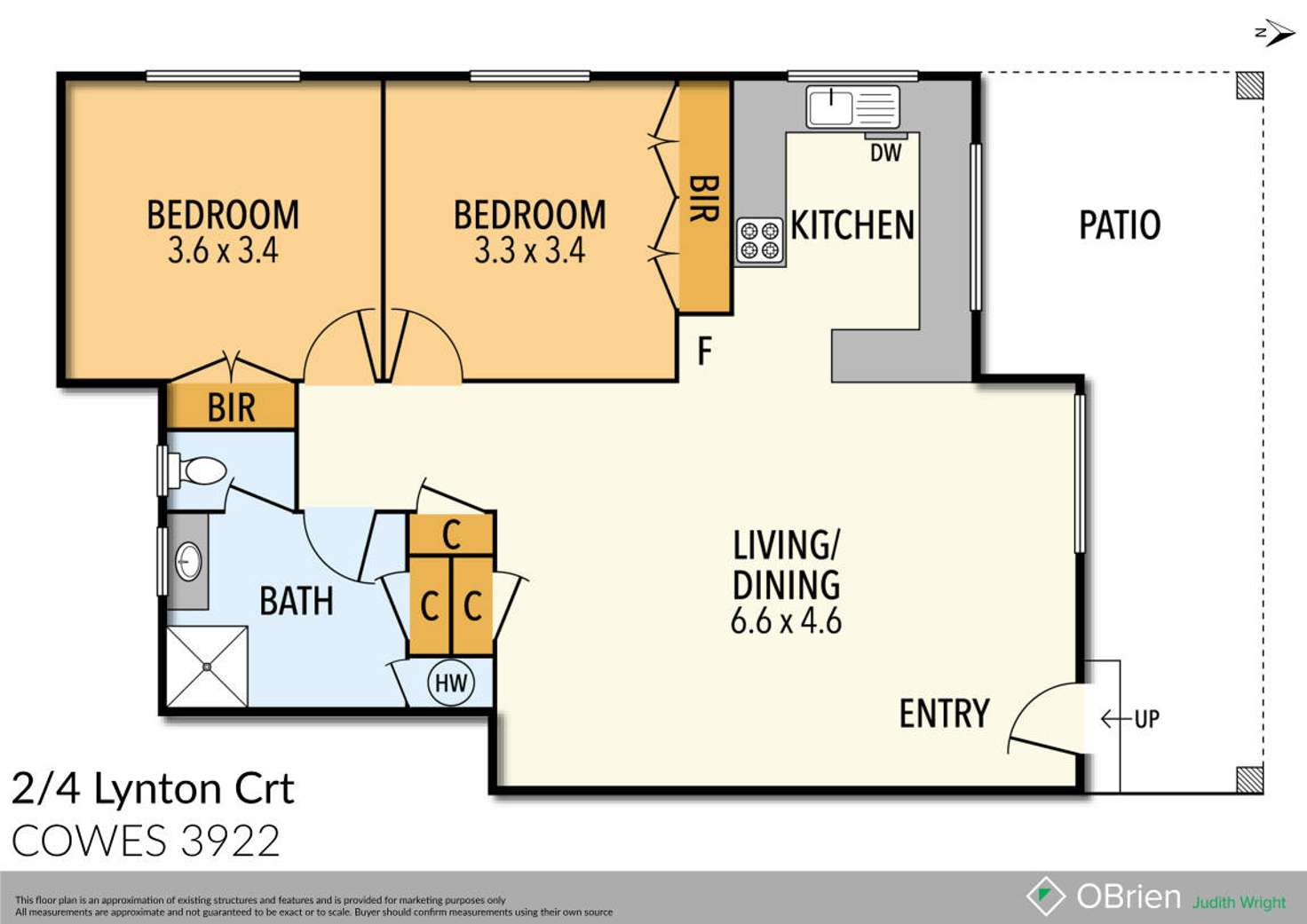 Floorplan of Homely unit listing, 2/4 Lynton Court, Cowes VIC 3922