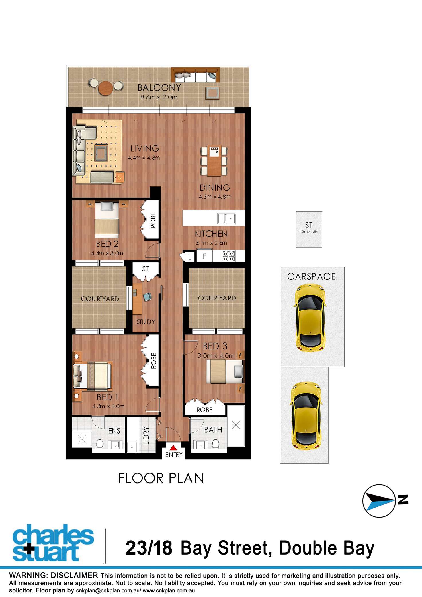 Floorplan of Homely apartment listing, 23/18 Bay Street, Double Bay NSW 2028