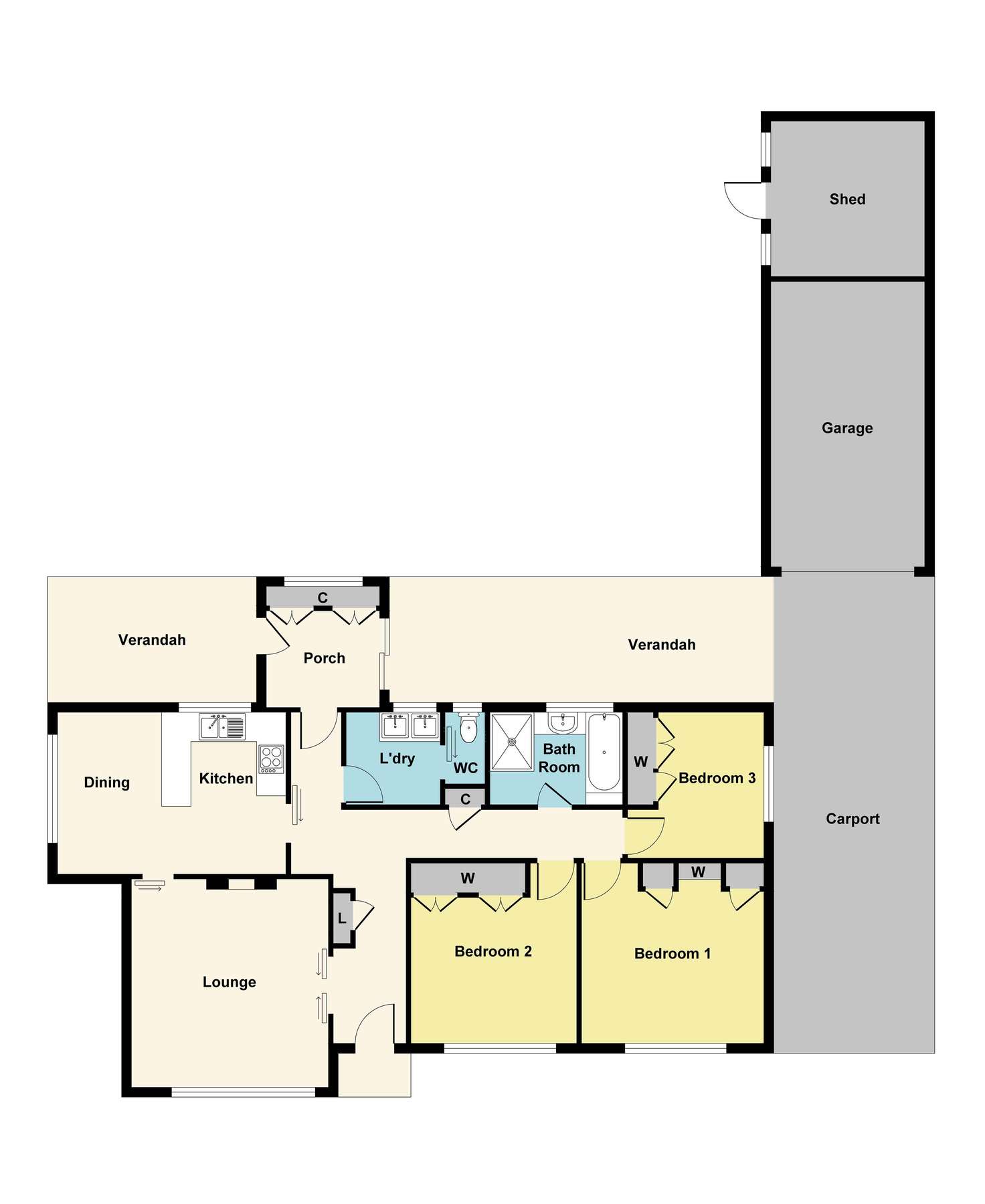 Floorplan of Homely house listing, 27 Warburton Street, Beaufort VIC 3373